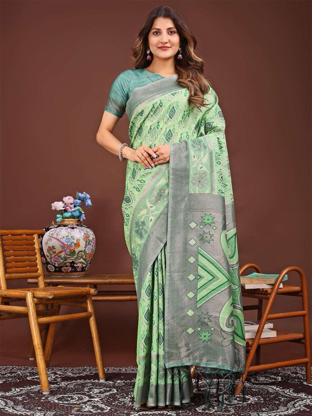 ASTITA KRITIKA LINEN COTTON SUMMER SPECIAL WEAVING DESIGN SAREE 