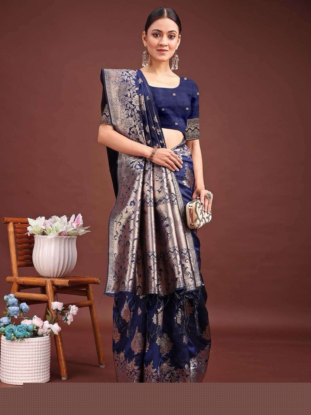 ASTITA SILKEN HERITAGE BANARASI SILK WEAVING DESIGN SAREE 