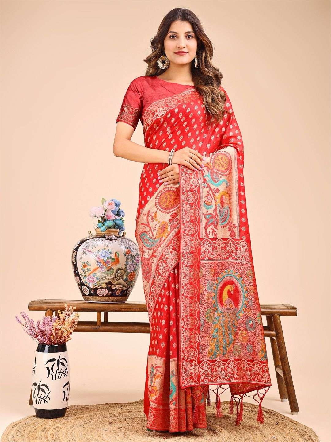 Astita zareen Linen Cotton printed fancy saree