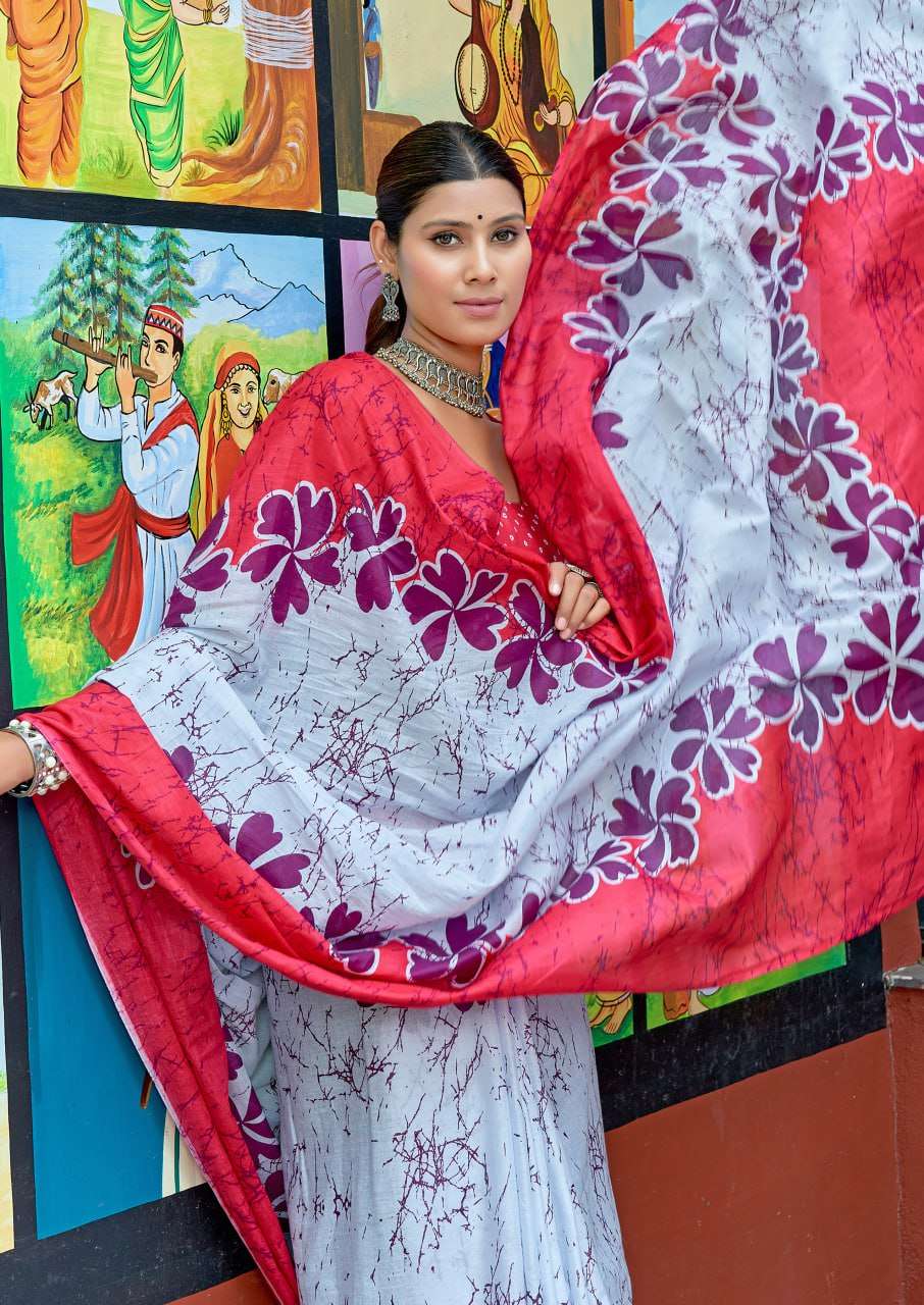 BARNDED WESTERN PARTY FANCY PRINTED SAREES COLLECTION ONLINE FASHION FANDA