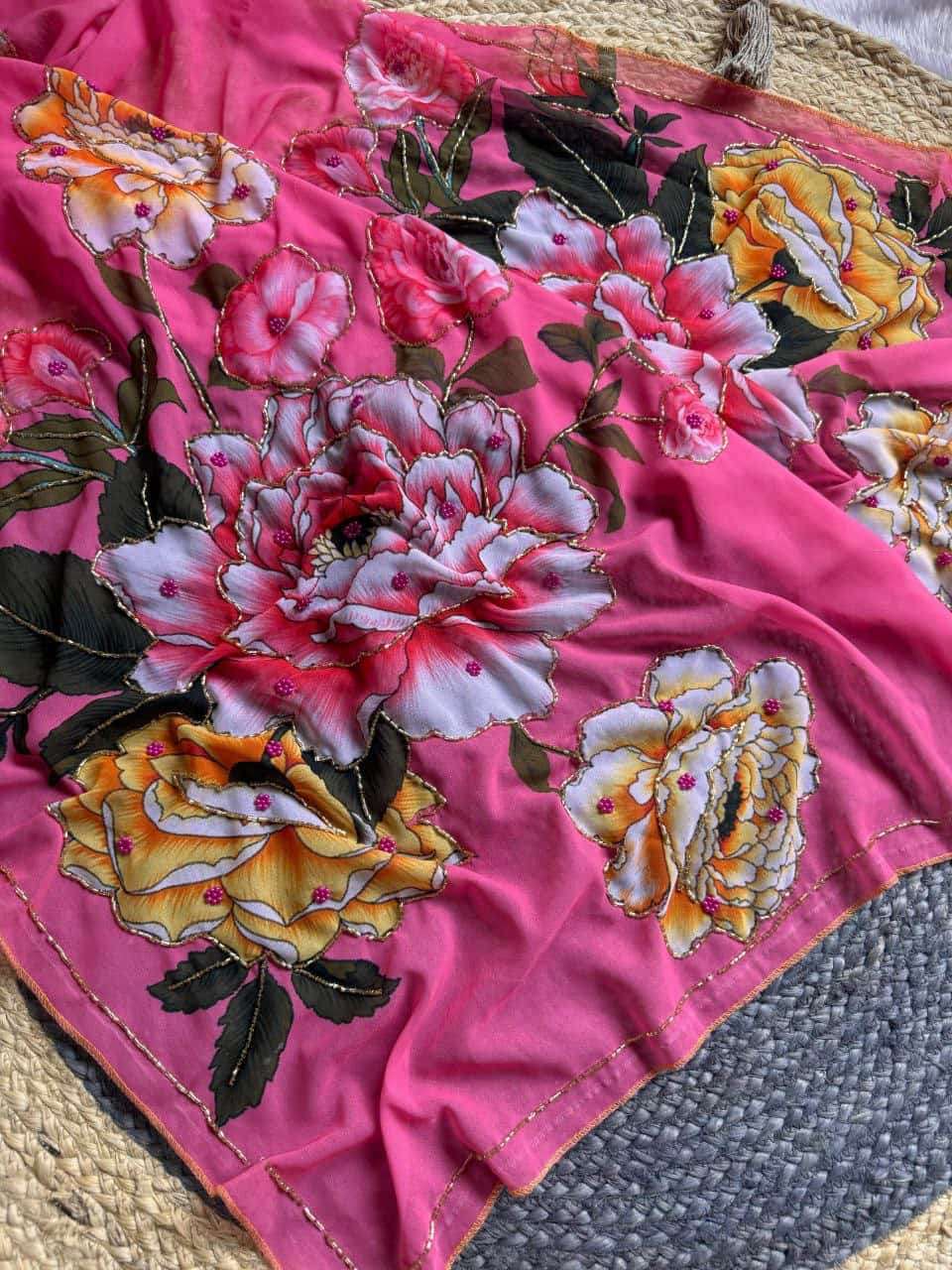 GEORGETTE FABRIC FANCY SAREE VK 4321