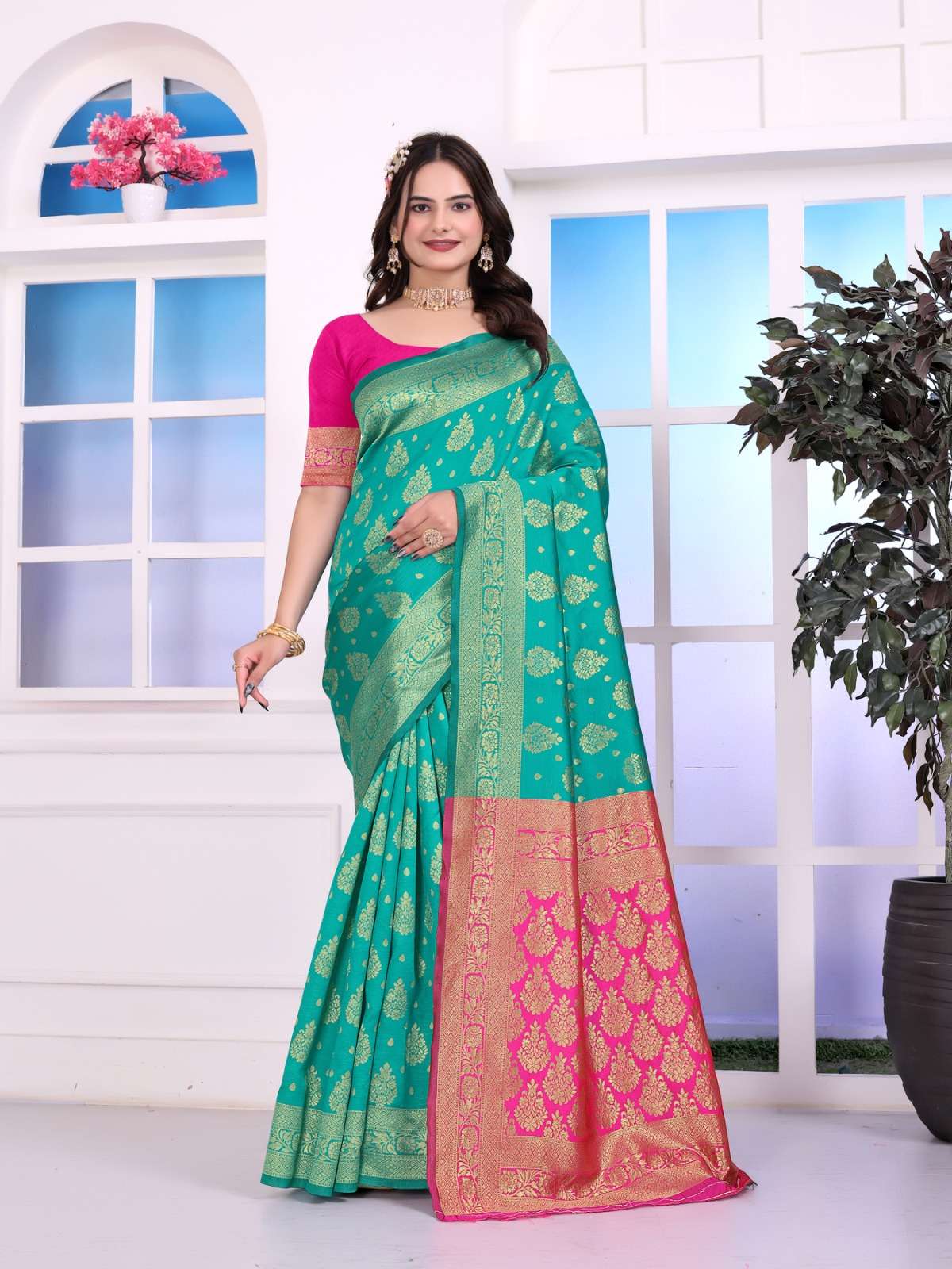BELLA VITA VOL 2 BANARASI SILK WEAVING DESIGN SAREE 