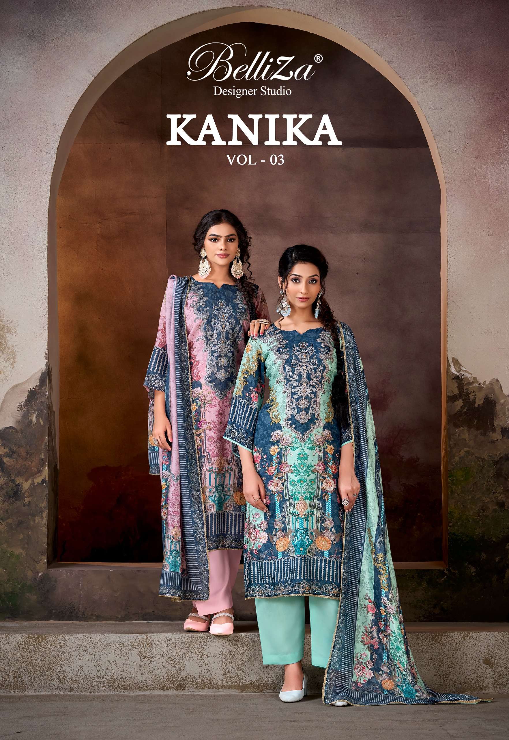 BELLIZA DESIGNER STUDIO KANIKA VOL 3 EXCLUSIVE PAKISTANI PRINT SALWAR SUIT 
