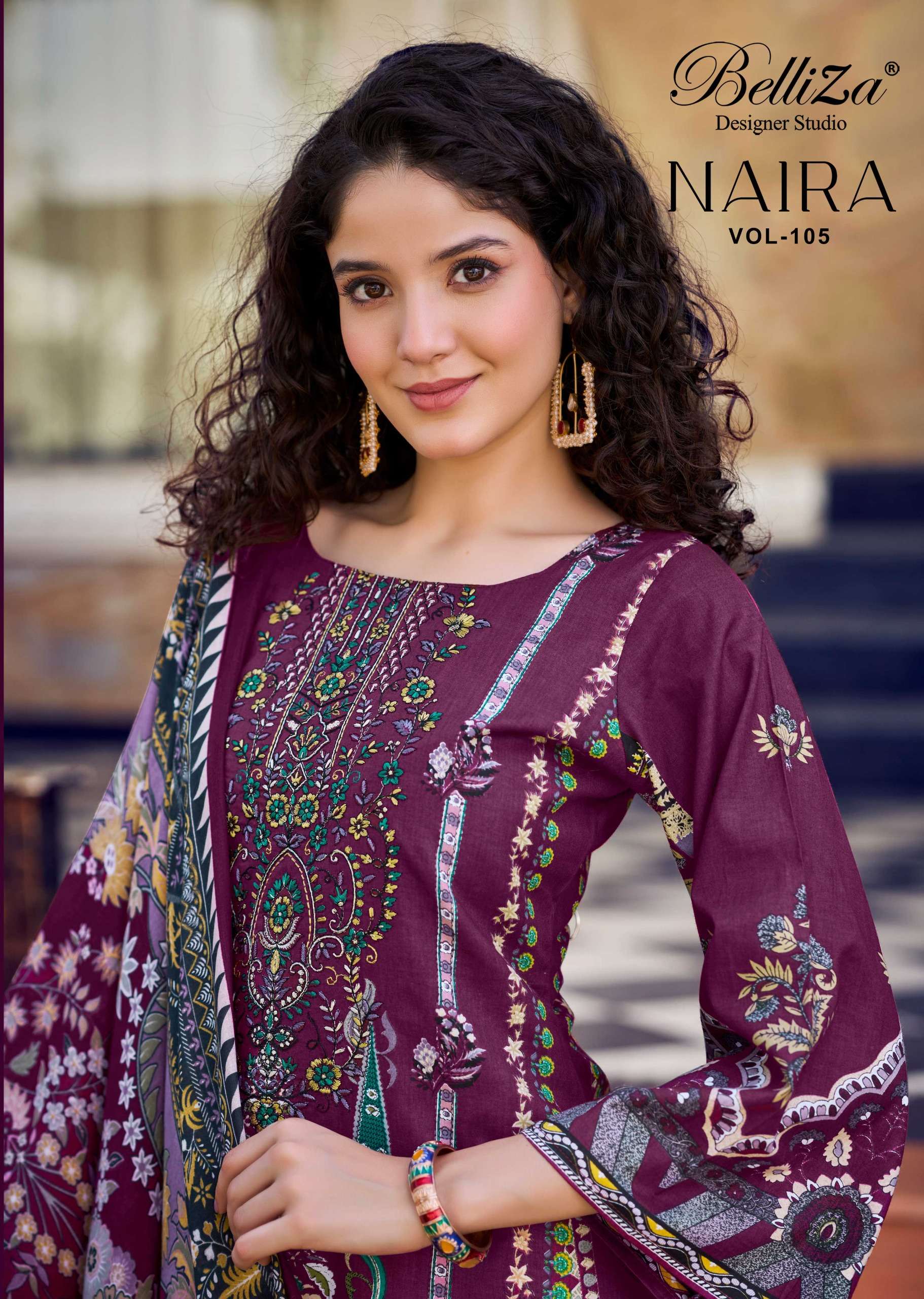 BELLIZA NAIRA VOL 105 COTTON DESIGNER SUIT COLLECTION RESELLER SHOP