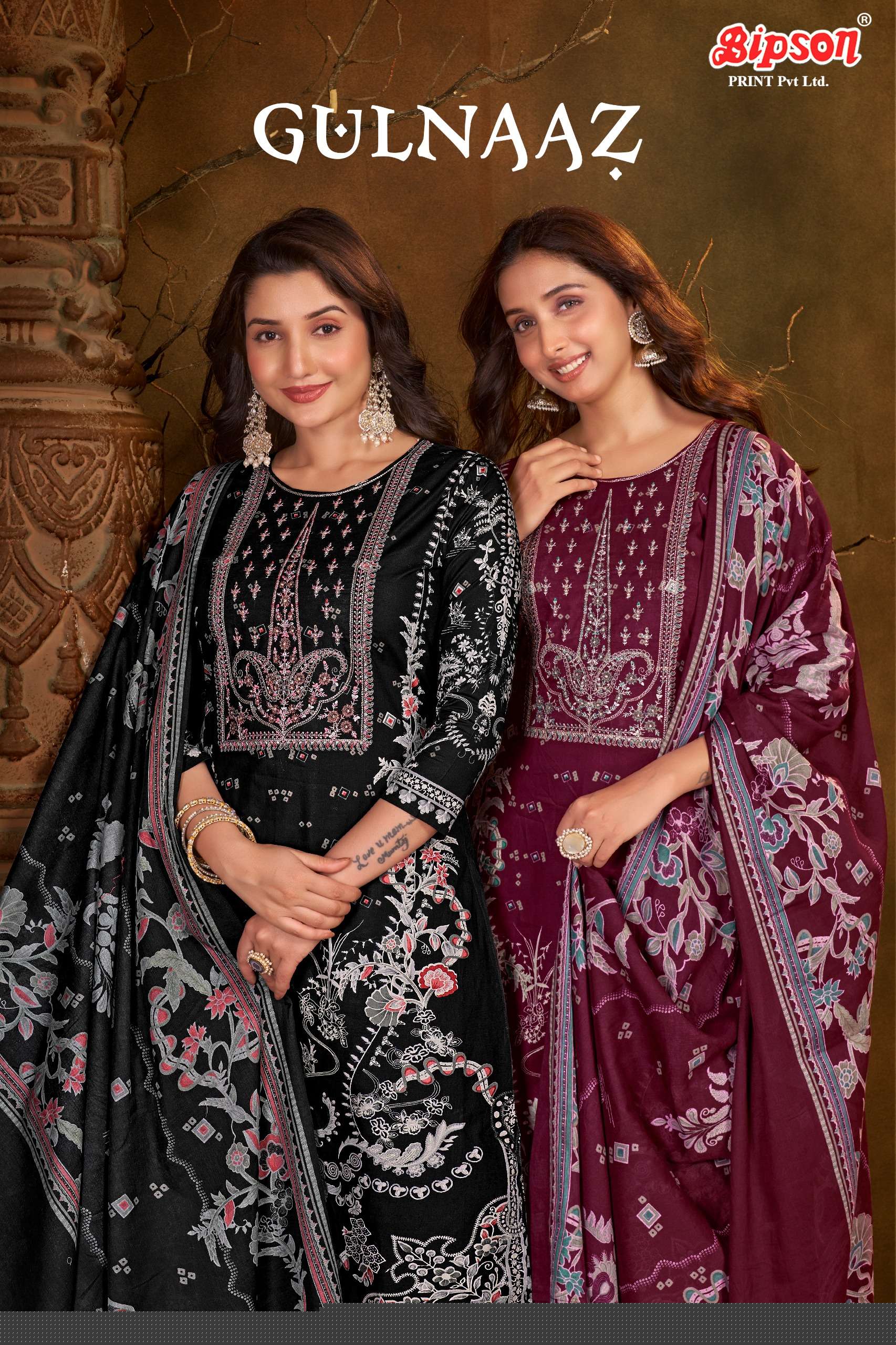 BIPSON PRINTS GULNAAZ TOP PAKISTANI KASMIRI PRINT UNSTITCH DRESS ONLINE