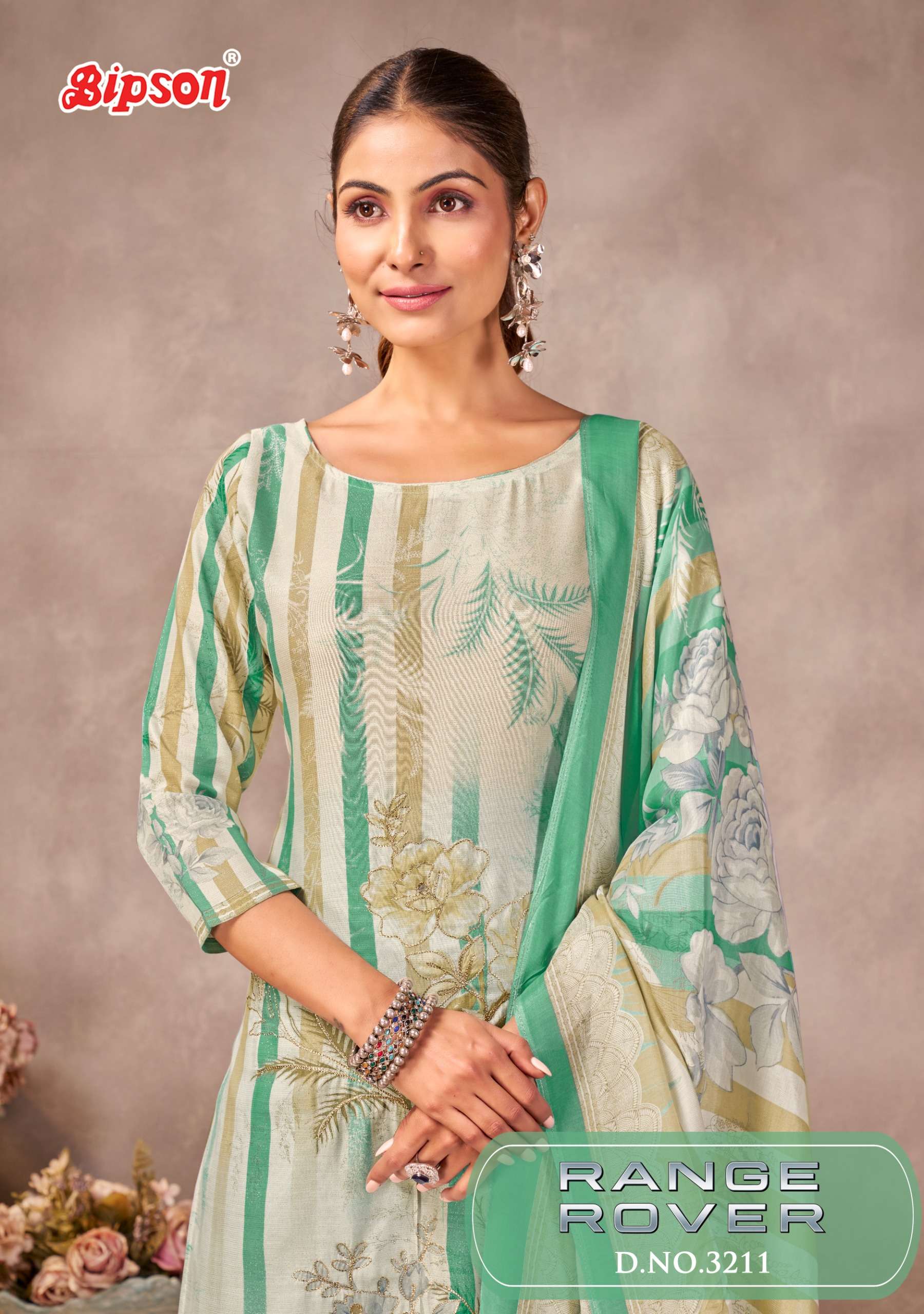 BIPSONE PRINTS RANGE ROVER 3211 RICH WEAR UNSTITCH SUIT FOR WOMEN RESELLER