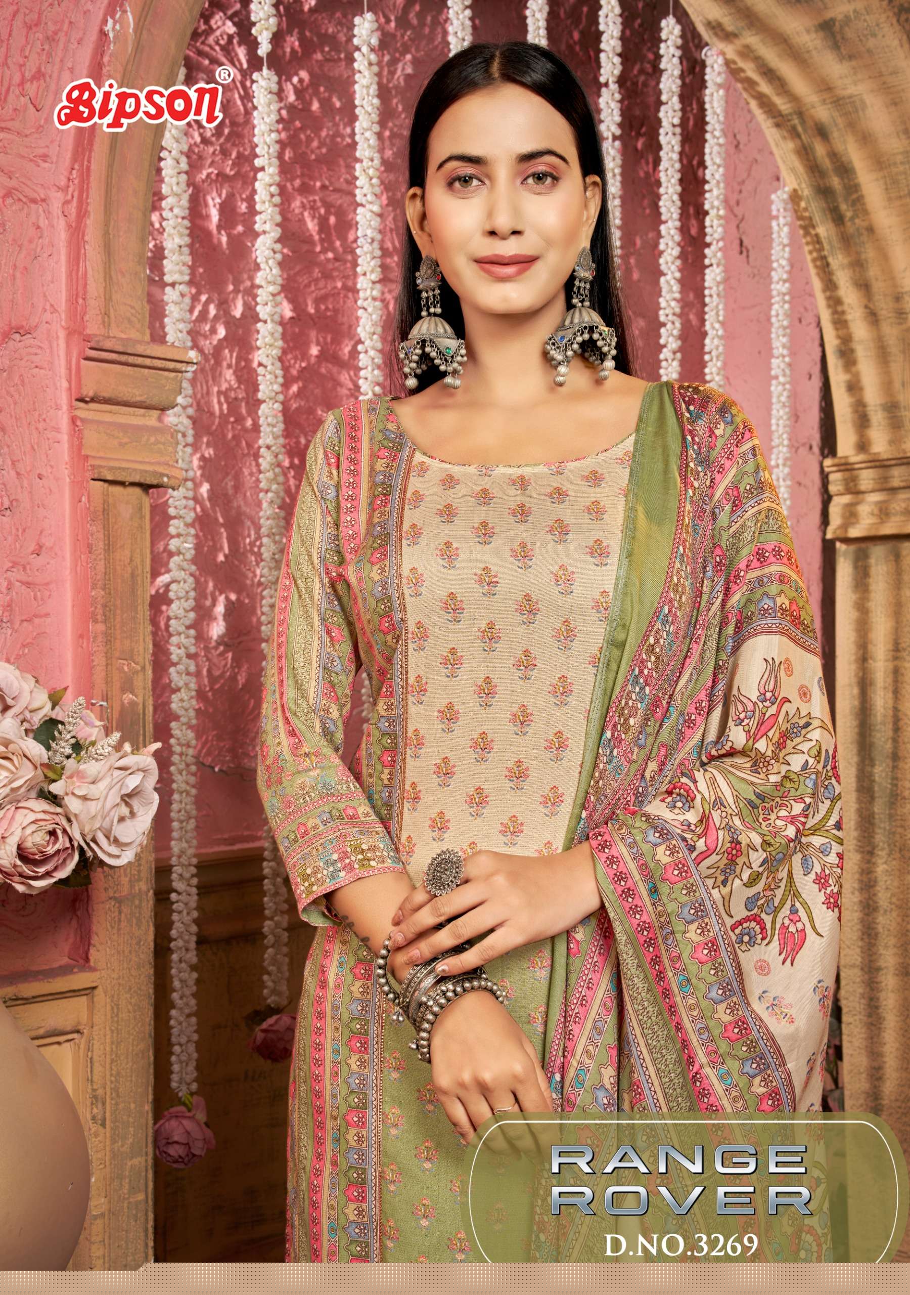 BIPSONE PRINTS RANGE ROVER 3269 CASUAL WEAR UNSTITCH SUIT FOR WOMEN RESELLER 