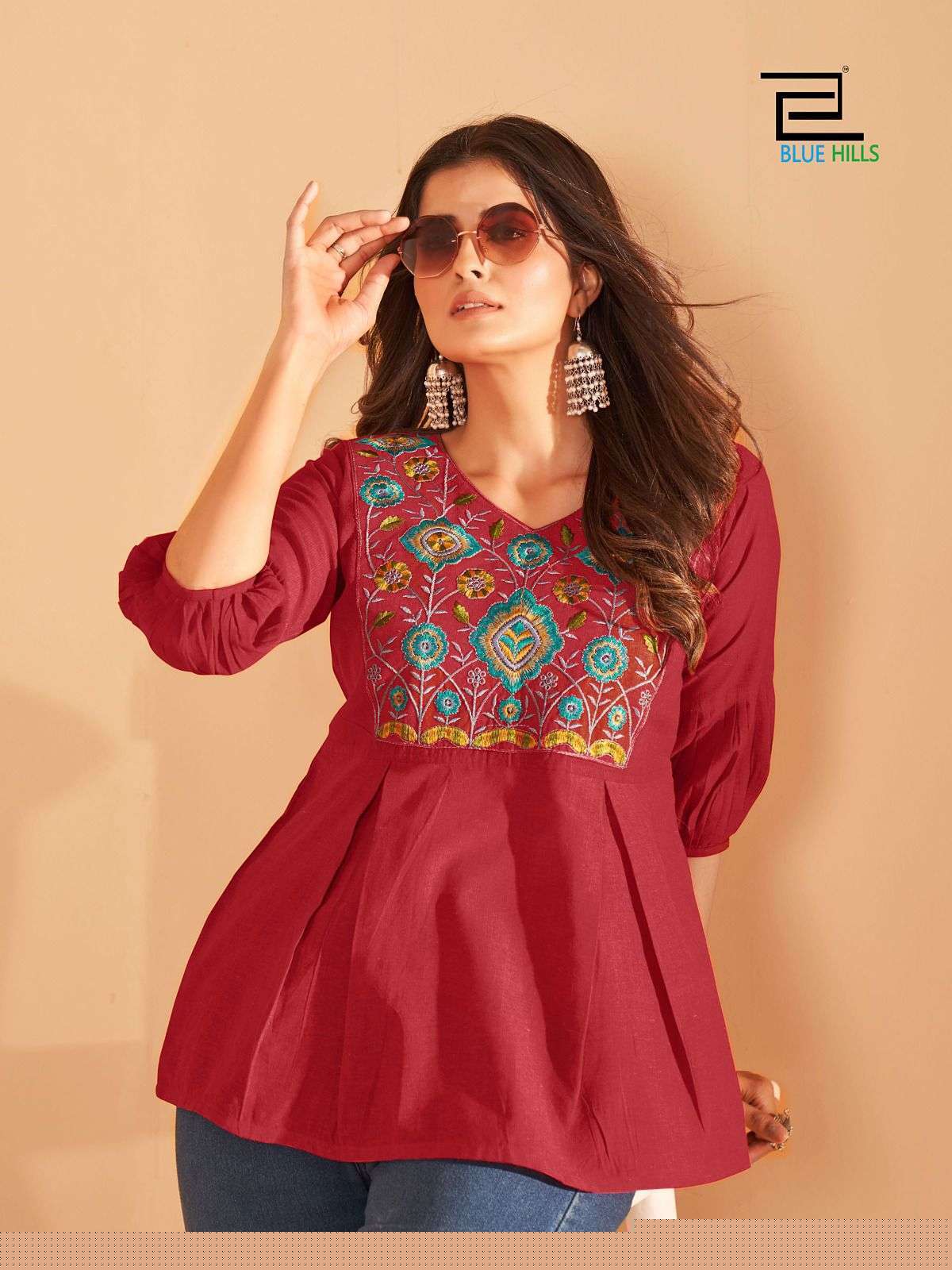 BLUE HILLS CHARMI SHORT TOP FASHION FOR GIRLS WOMEN CLOTH DAILY WEAR CATALOG