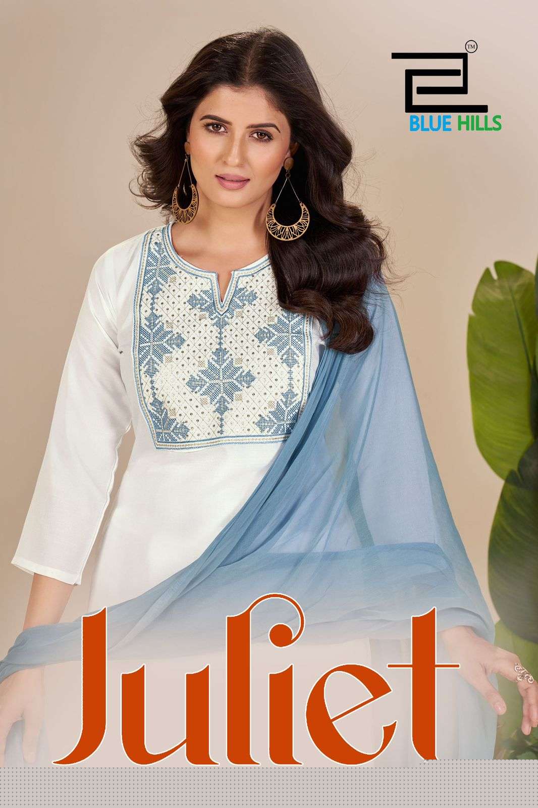 BLUE HILLS JULIET STYLISH WHITE COLOR DESIGNER SUIT REGULAR WEAR ONLINE 