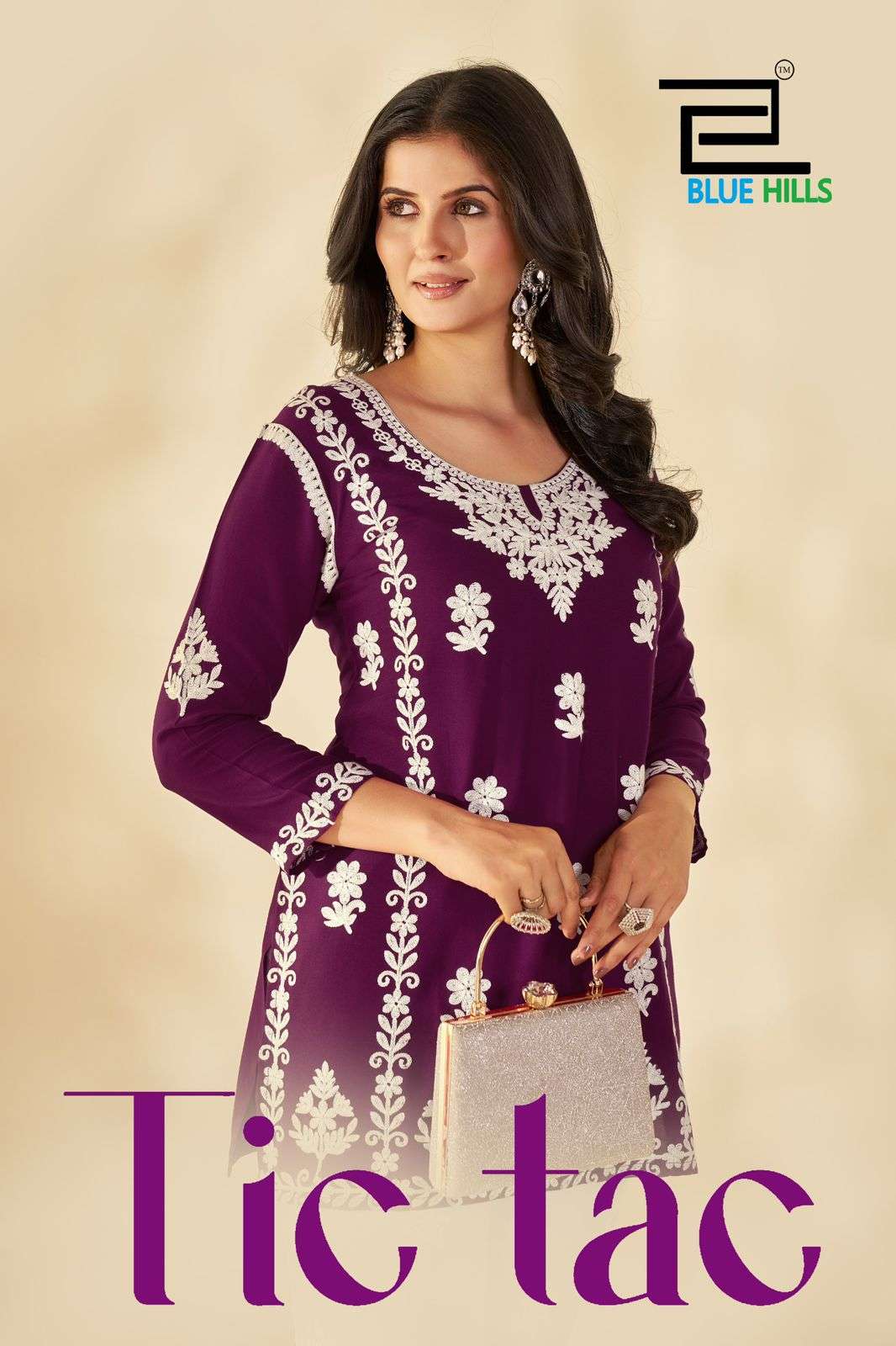 BLUE HILLS TIC TAC WESTERN RAYON WORK KURTI PANT WHOLESALE SHOP