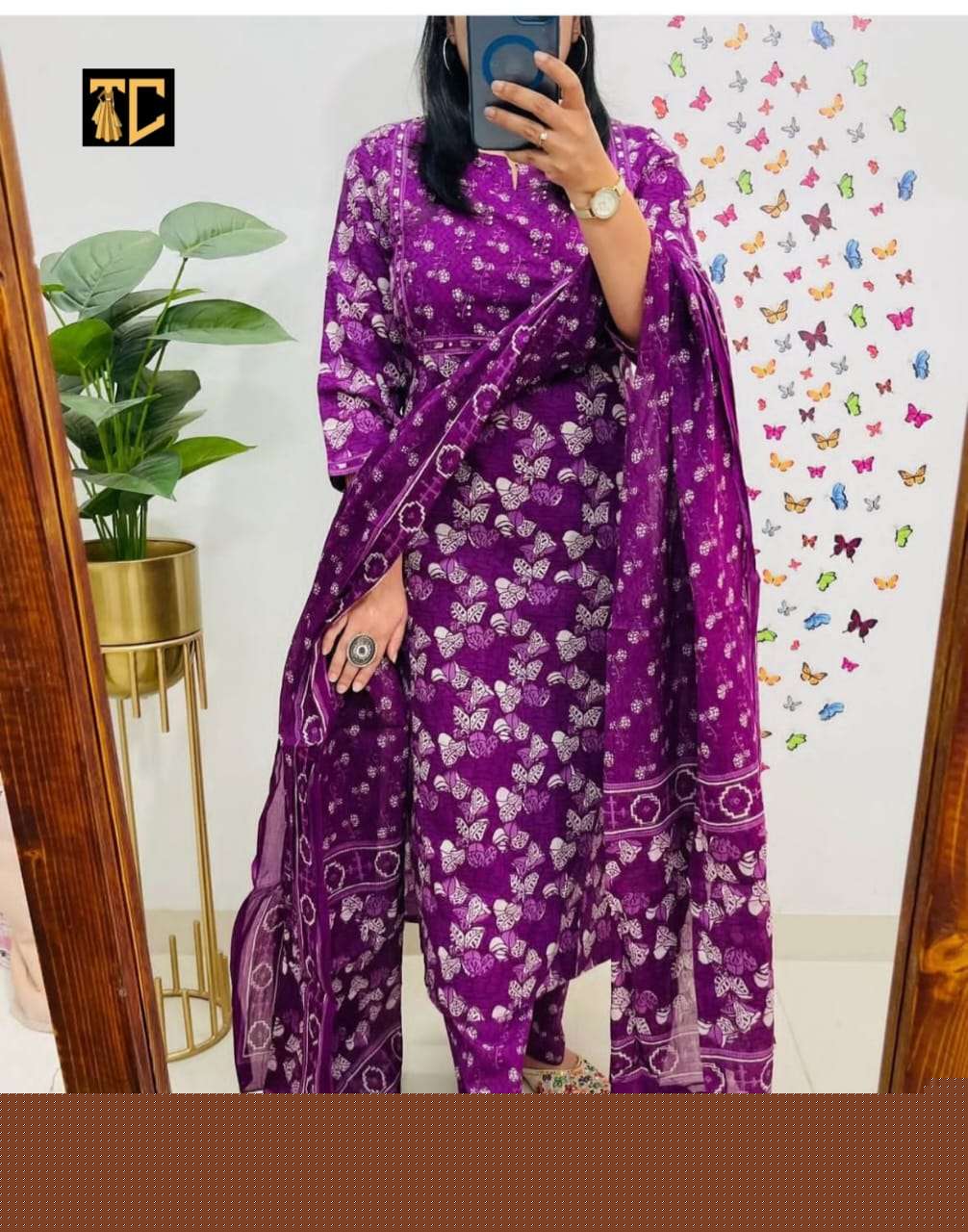 BUTTERFLY DESIGN SALWAR SUIT COLLECTION DAILY OUTFIT DEALER TS 157 