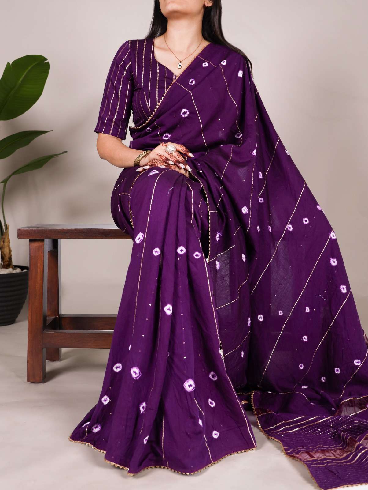 CHANDERI SILK BANDHEJ DESIGN FANCY LOOK SAREE YNF 7503