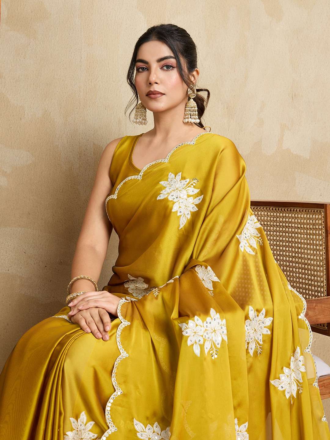Chitra rangoli Silk with weaving design saree