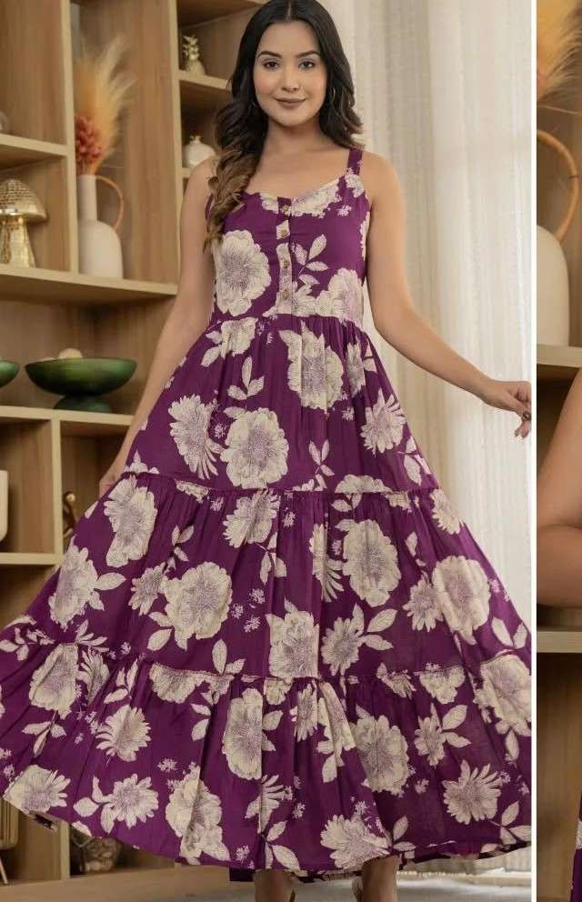 COTTON SLEEVELESS UMBRELLA KURTI COLLECTION DAILY WEAR SHOP FF