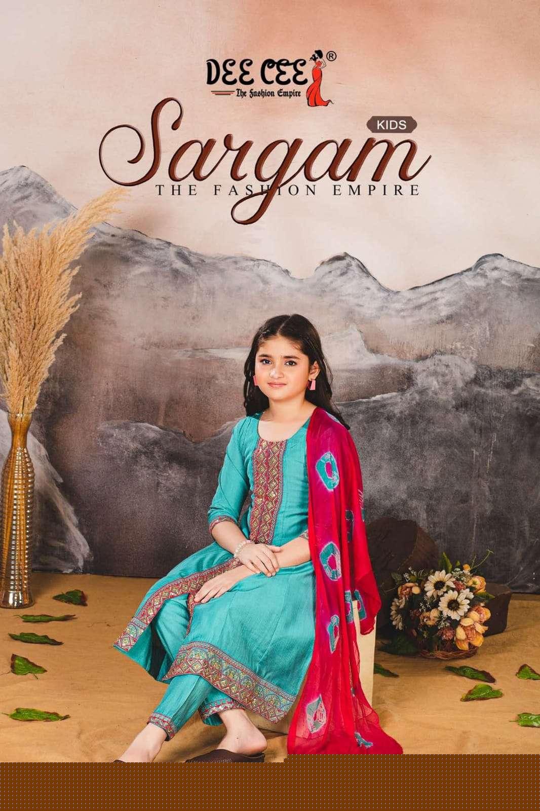 DEECEE SARGAM BRANDED LITTLE KIDS GIRLS KURTI SUIT FOR FESTIVAL CATALOG