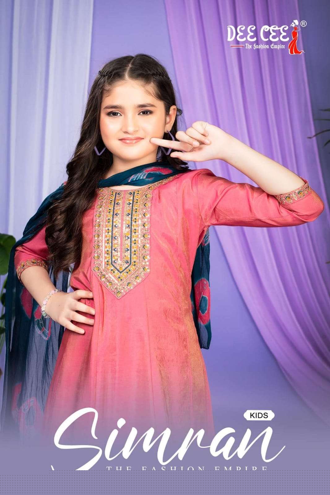 DEECEE SIMRAN KIDS WEAR LITTLE GIRLS SILK SUIT COLLECTION DEALER 