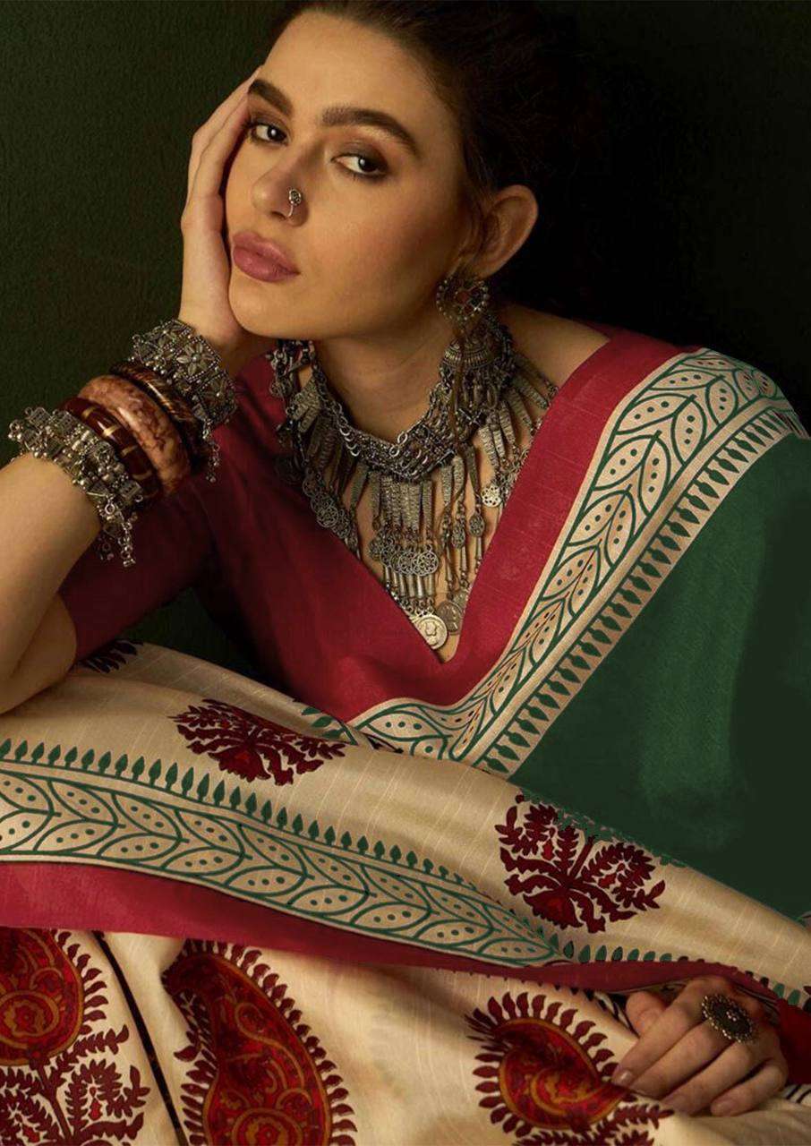 DEEPKALA PARTY WEAR AJRAKH PRINT COTTON SAREES COLLECTION SHOP