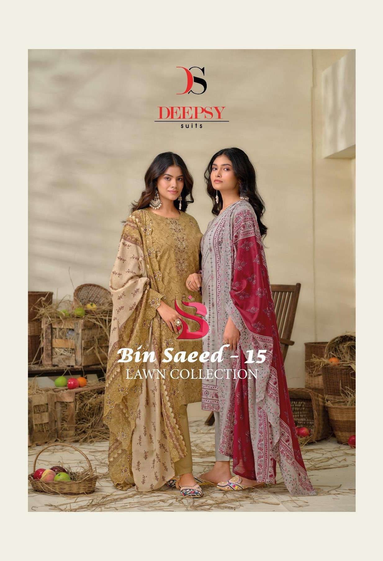 DEEPSY SUIT BIN SAEED VOL 15 HIT PAKISTANI DESIGN SUIT FOR UNSTITCH CATALOG 