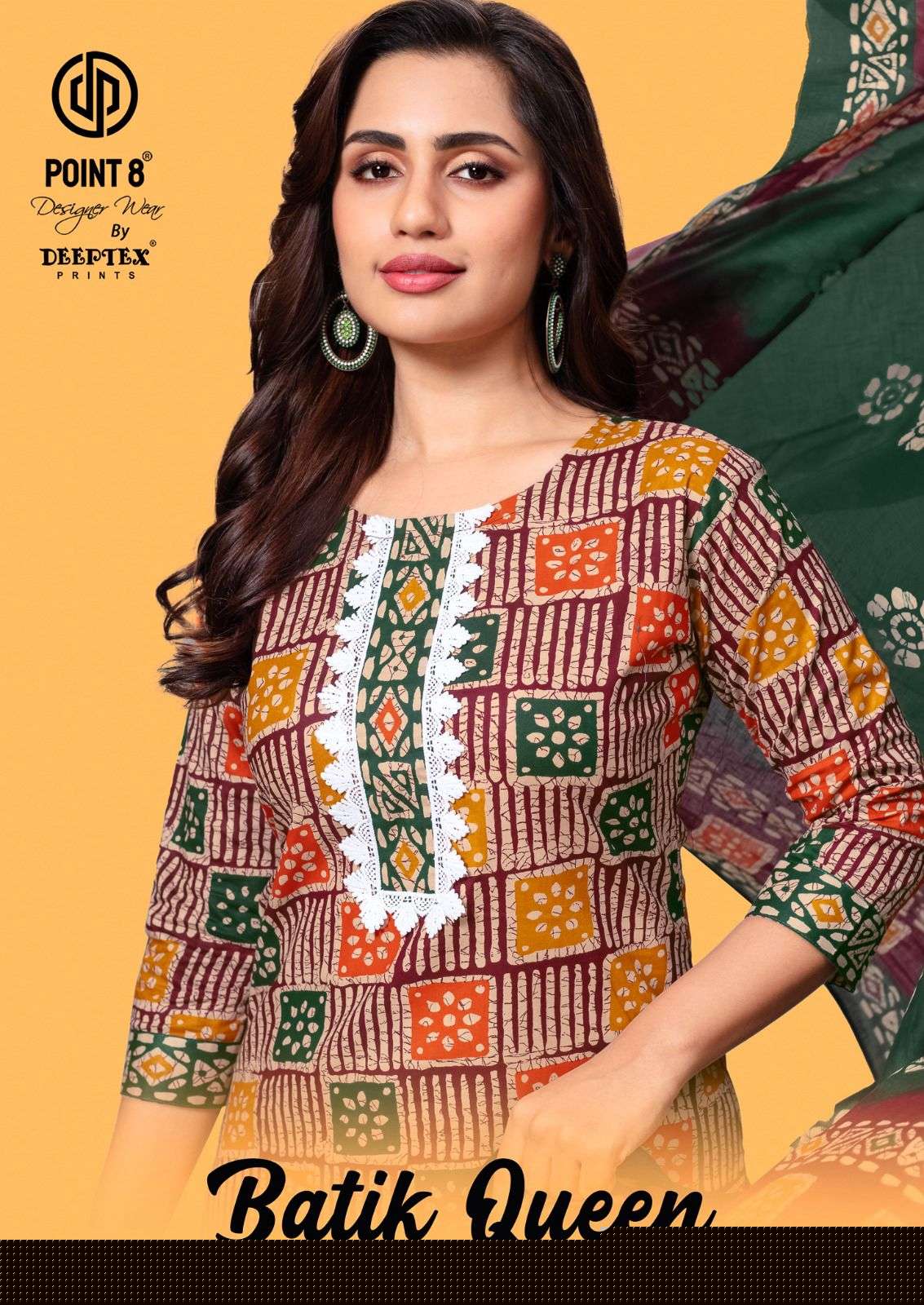 DEEPTEX BATIK QUEEN VOL 1 REGULAR WEAR WOMEN COTTON KURTI PANT SUIT ONLINE 