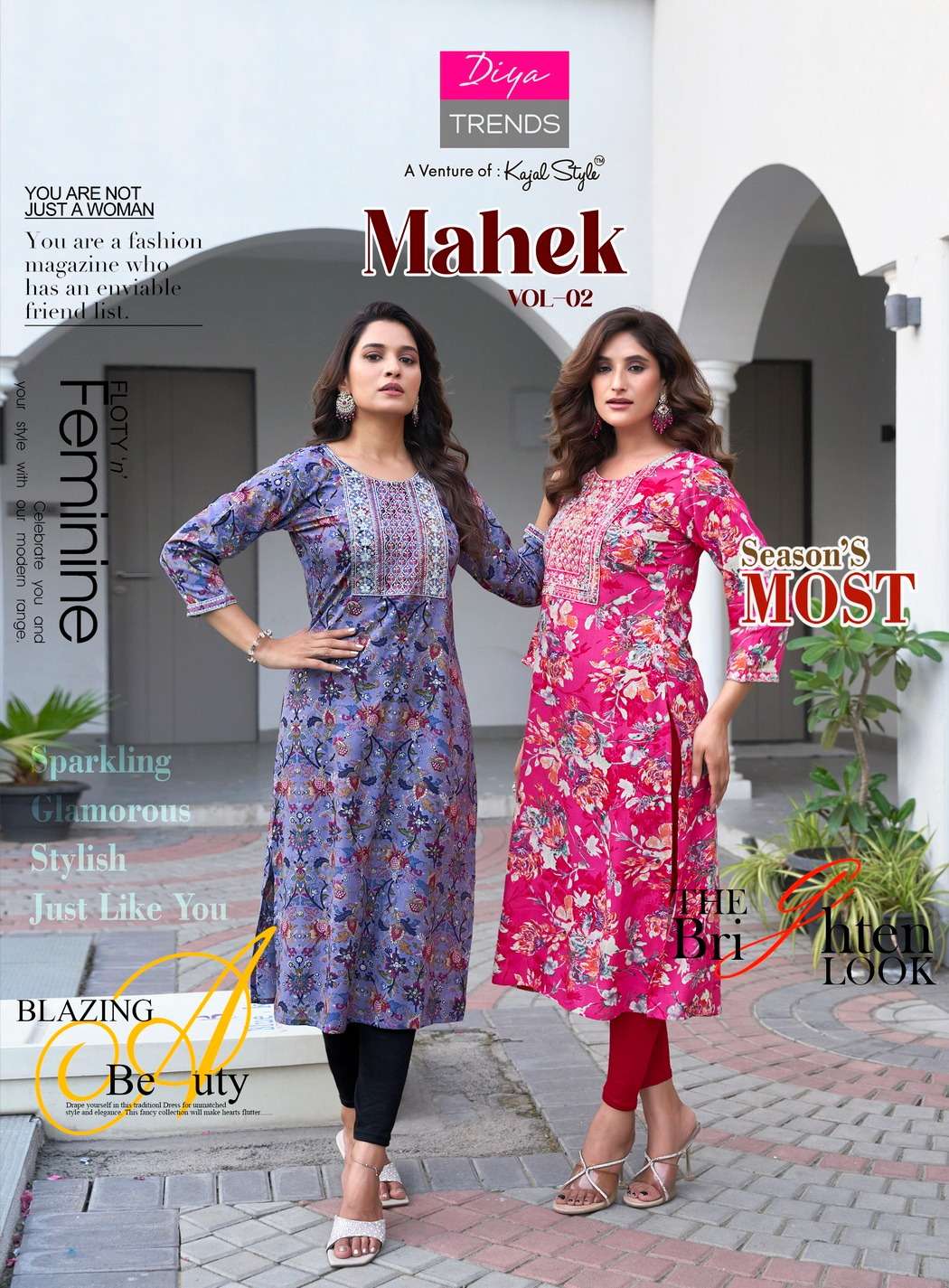DIYA TRENDS MAHEK VOL 2 SUMMER REGULAR WEAR RAYON PRINT KURTI COLLECTION