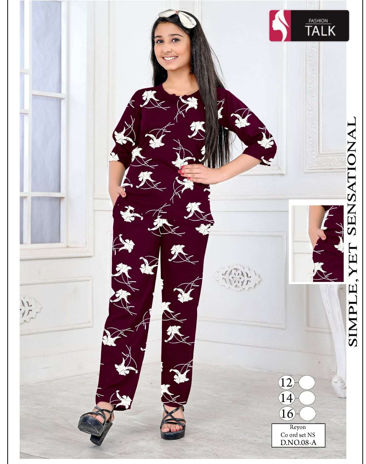 FASHION TALK SUMMER WEAR KIDS NIGHT SUIT FOR GIRLS WEAR DEALER