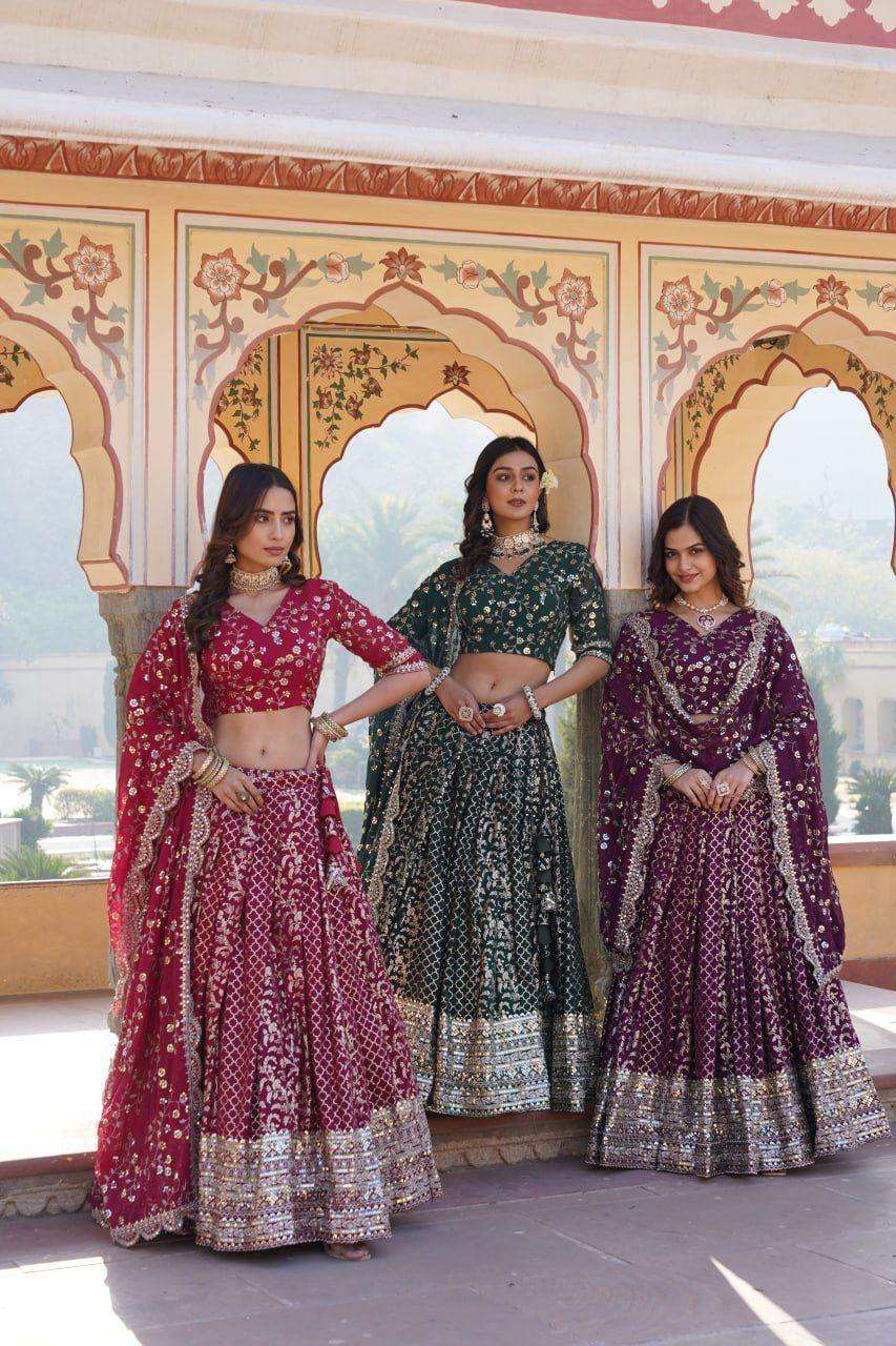 FESTIVAL SPECIAL SILK FABRIC FANCY LOOK LEHENGA CHOLI LW 7093