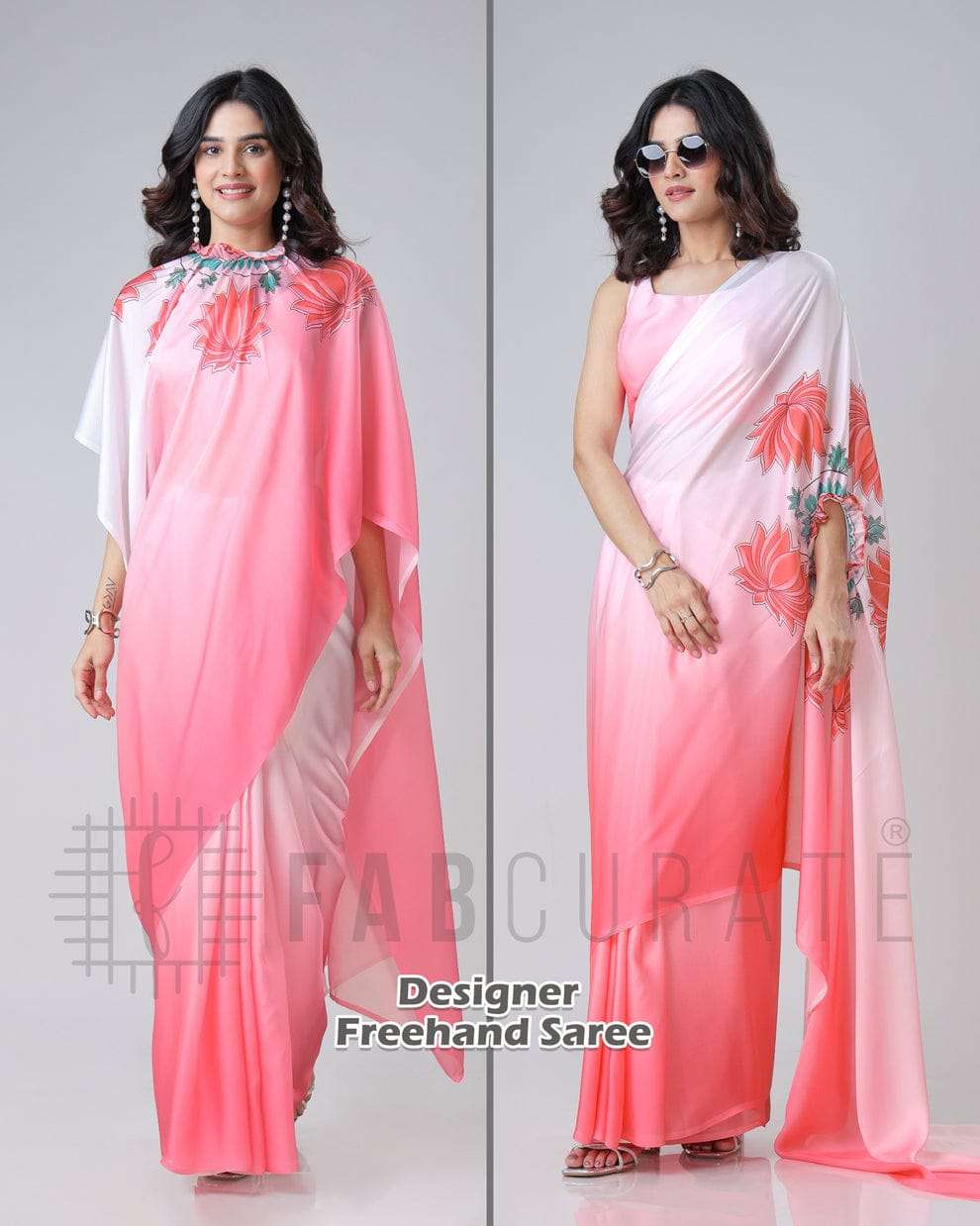 FREEHAND SAREE STYLISH MODAL LUXURIOUS GEORGETTE SAREE COLLECTION PARTY WEAR