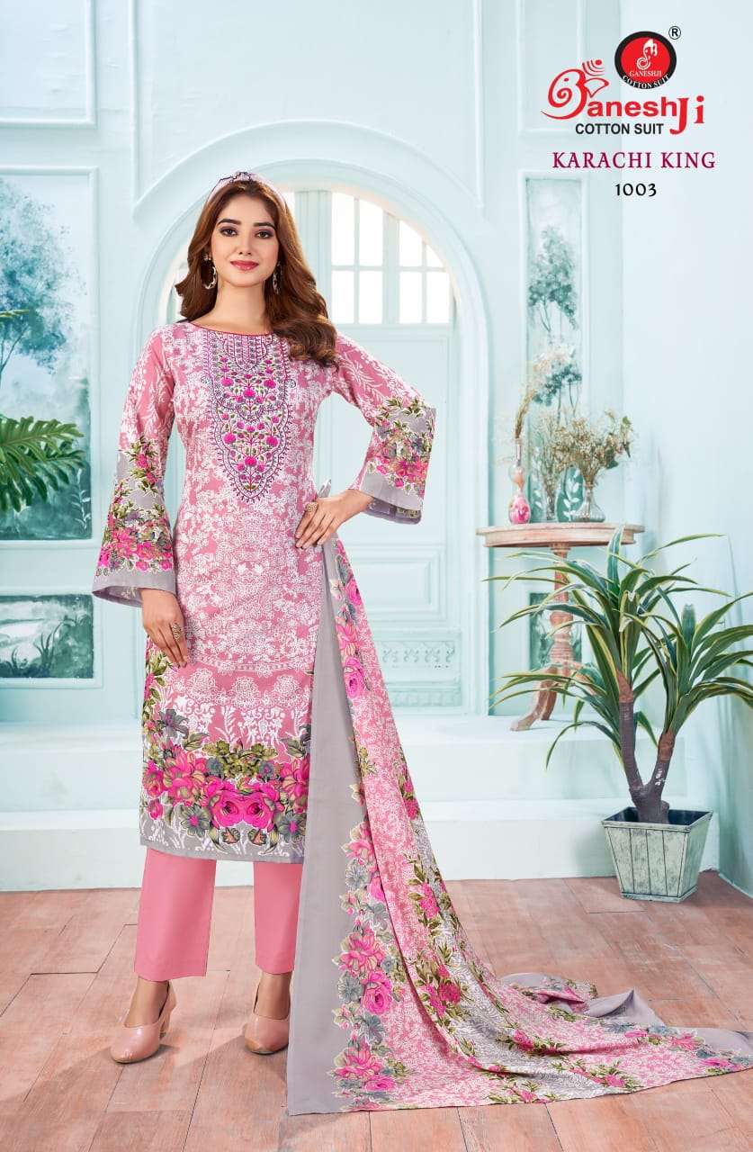 GANESHJI KARACHI KING VOL 1 HIT DESIGN COTTON DRESS INDIAN PAKISTANI DEALER SHOP