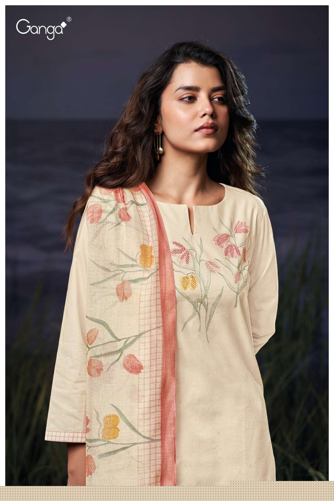 GANGA GURVEEN 3558 HIGH MATERIAL PREMIUM COTTON DESIGNER SUIT IN DEALER 