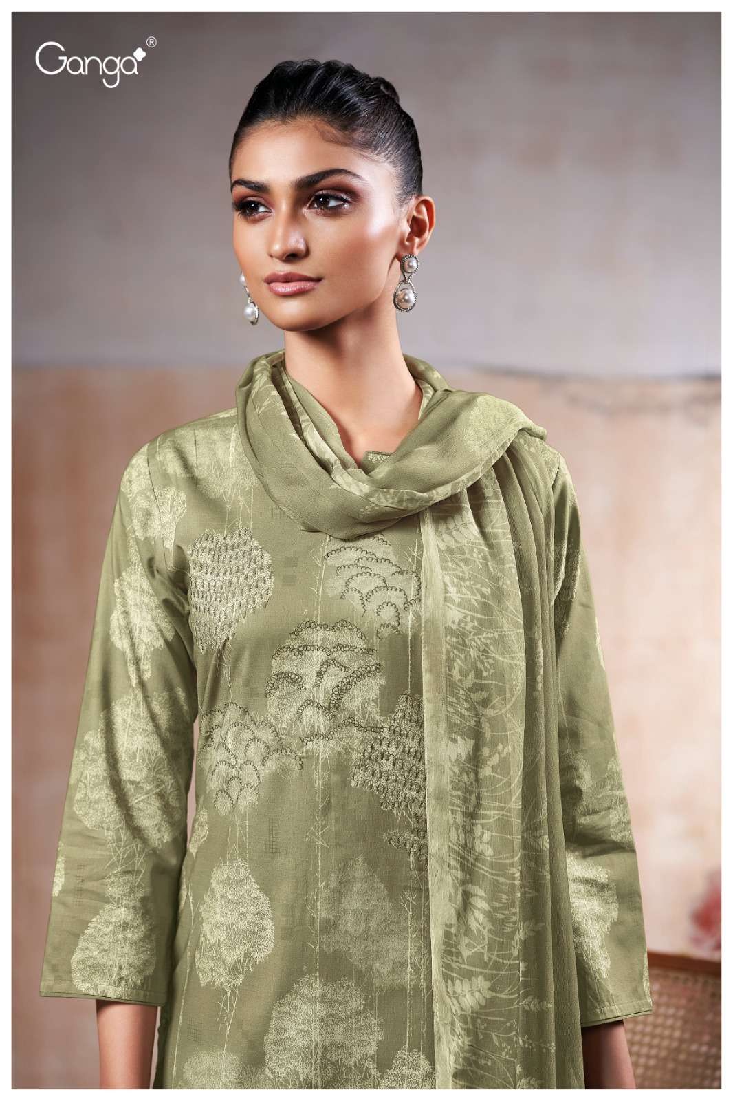 GANGA LINZY 3450 BRAND COTTON PALAZZO KAMEEZ RESELLER SHOP