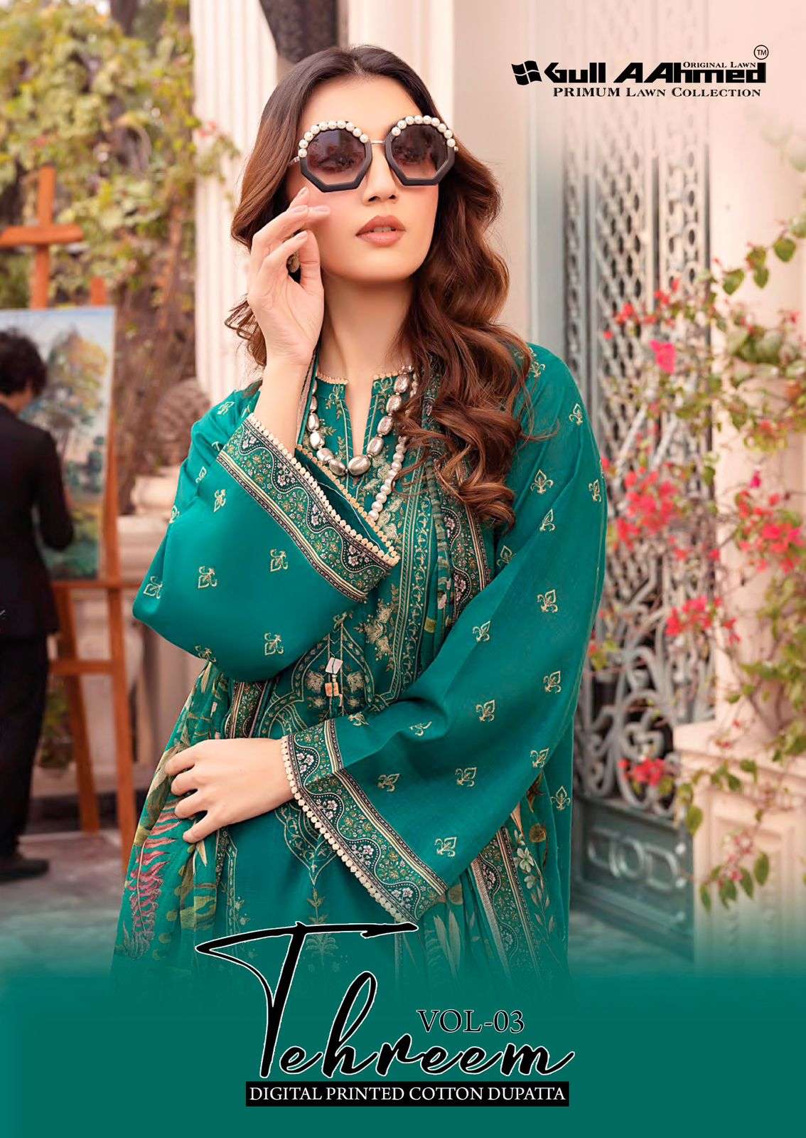 GULL AAHMED TEHREEM VOL 13 TOP PAKISTANI BRAND CLOTH WOMEN RESELLER 