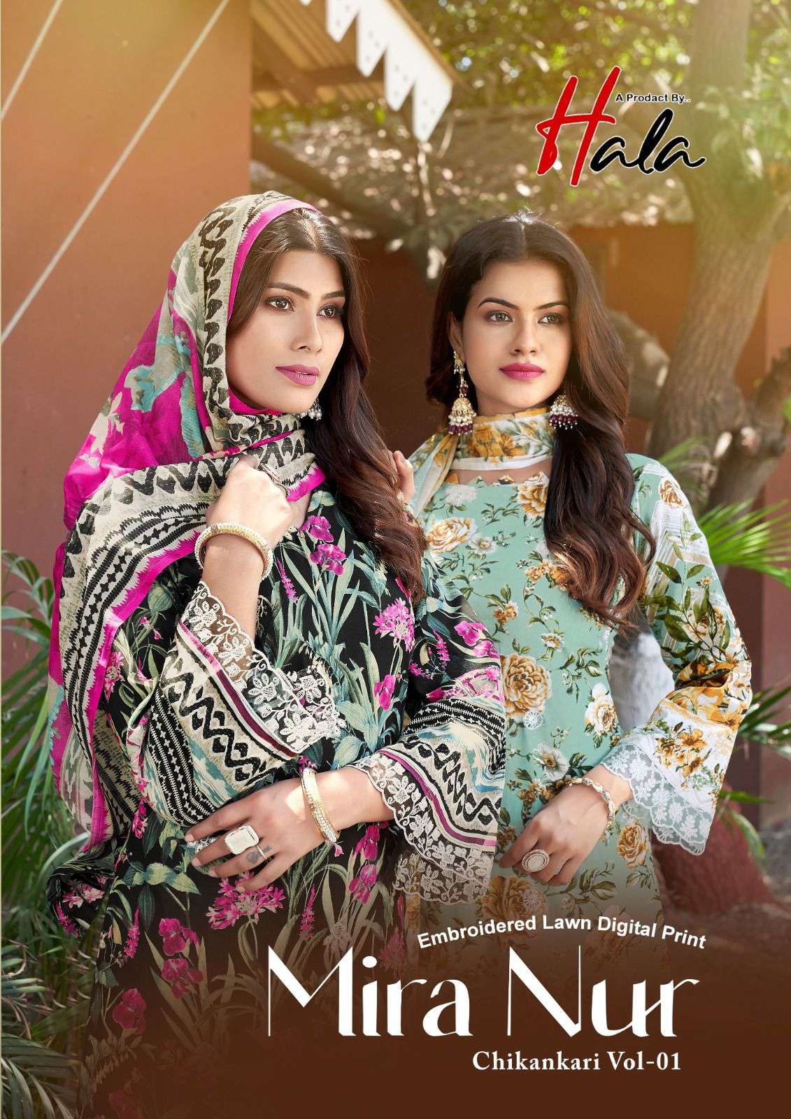 HALA MIRA NUR VOL 1 PAKISTANI DESIGN CLOTH LADIES RESELLER SURAT IN ONLINE