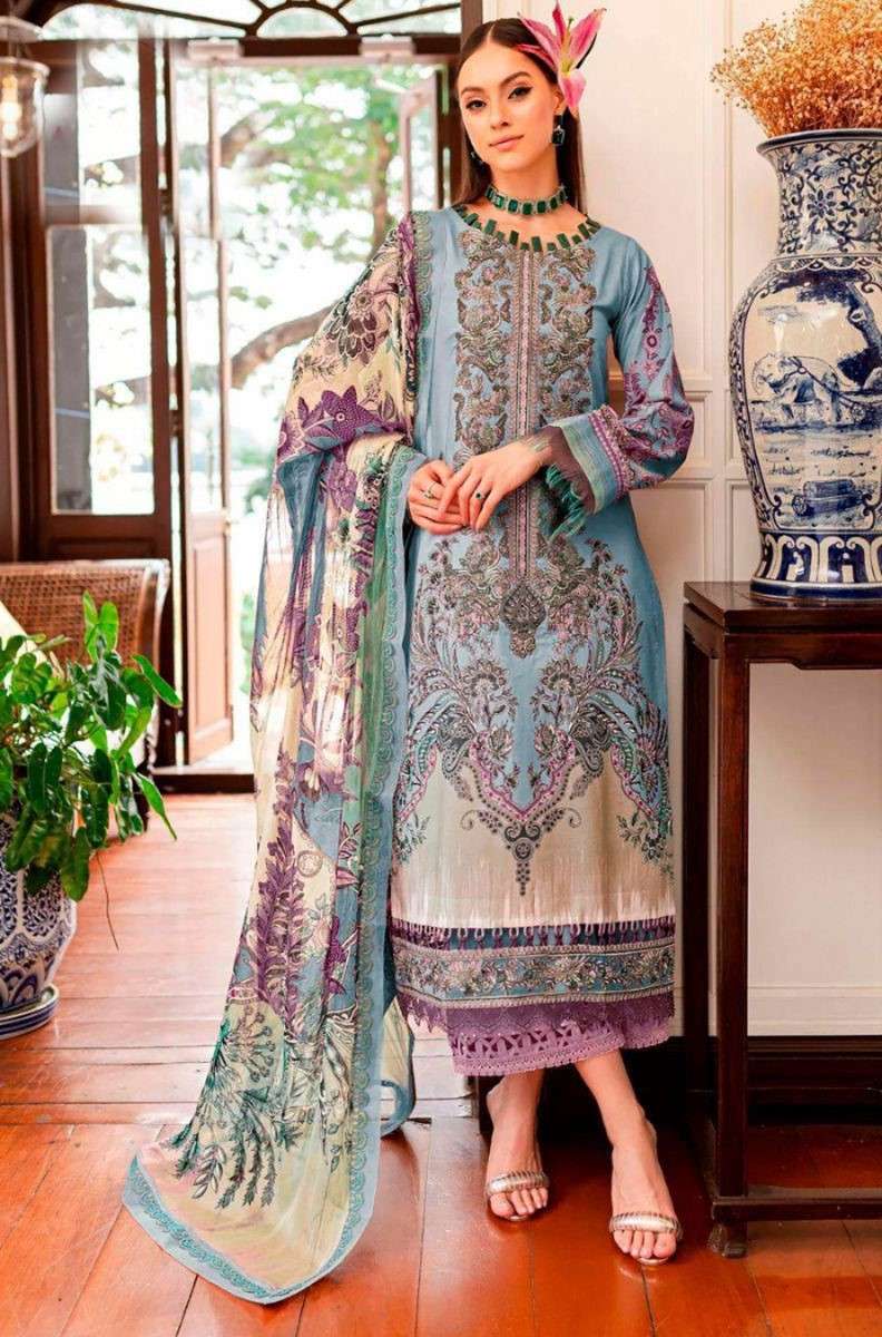 HAZZEL MARIA B 0308 TOP PAKISTANI DESIGN COLLECTION SUTITCH DEALER SHOP