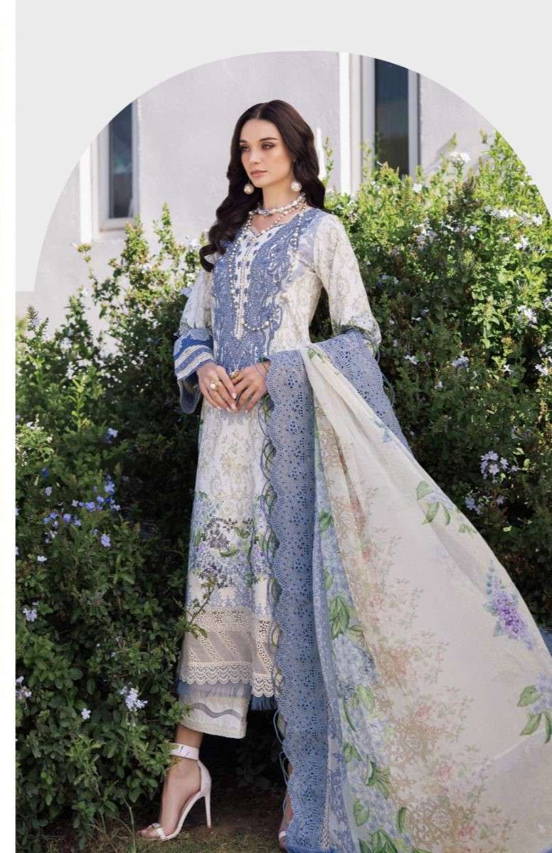 HAZZEL NEEDLE WONDER 0309 INDIAN BRAND TOP PAKISTANI WHITE SUIT ONLINE 