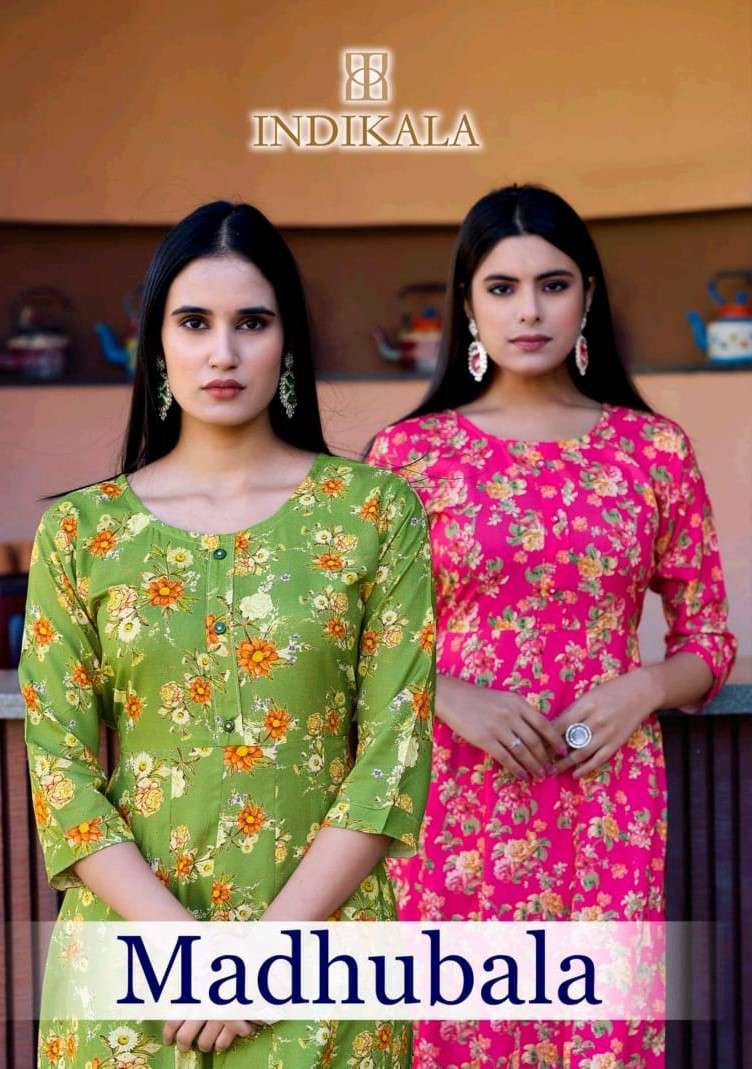 INDIKALA MADHUBALA CASUAL GHERA UMBRELLA KURTI SUIT WOMEN STORE SURAT