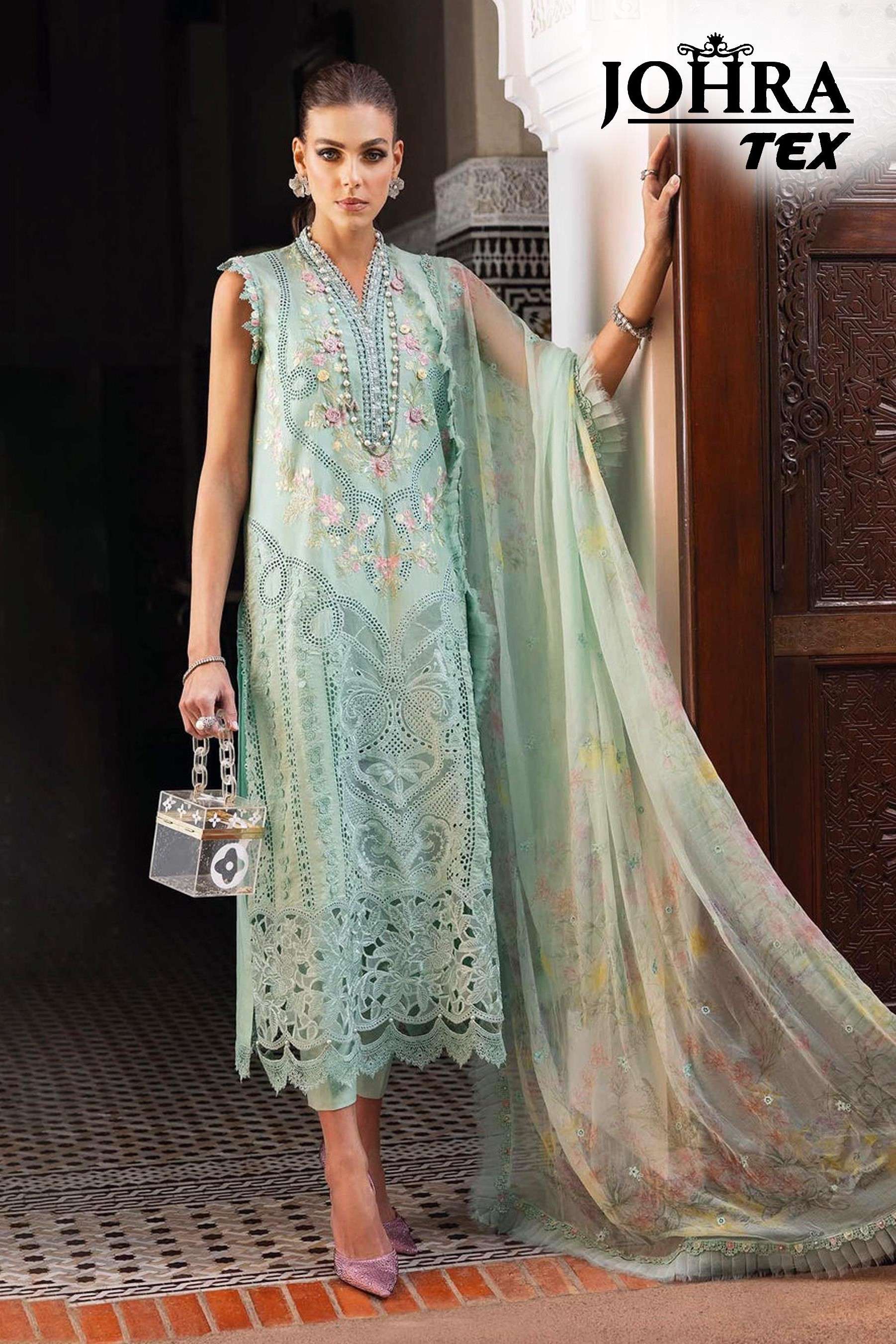JOHRA TEX JT 172 PAKISTANI HIT DESIGNER SUIT FOR FESTIVAL WEAR DEALER 