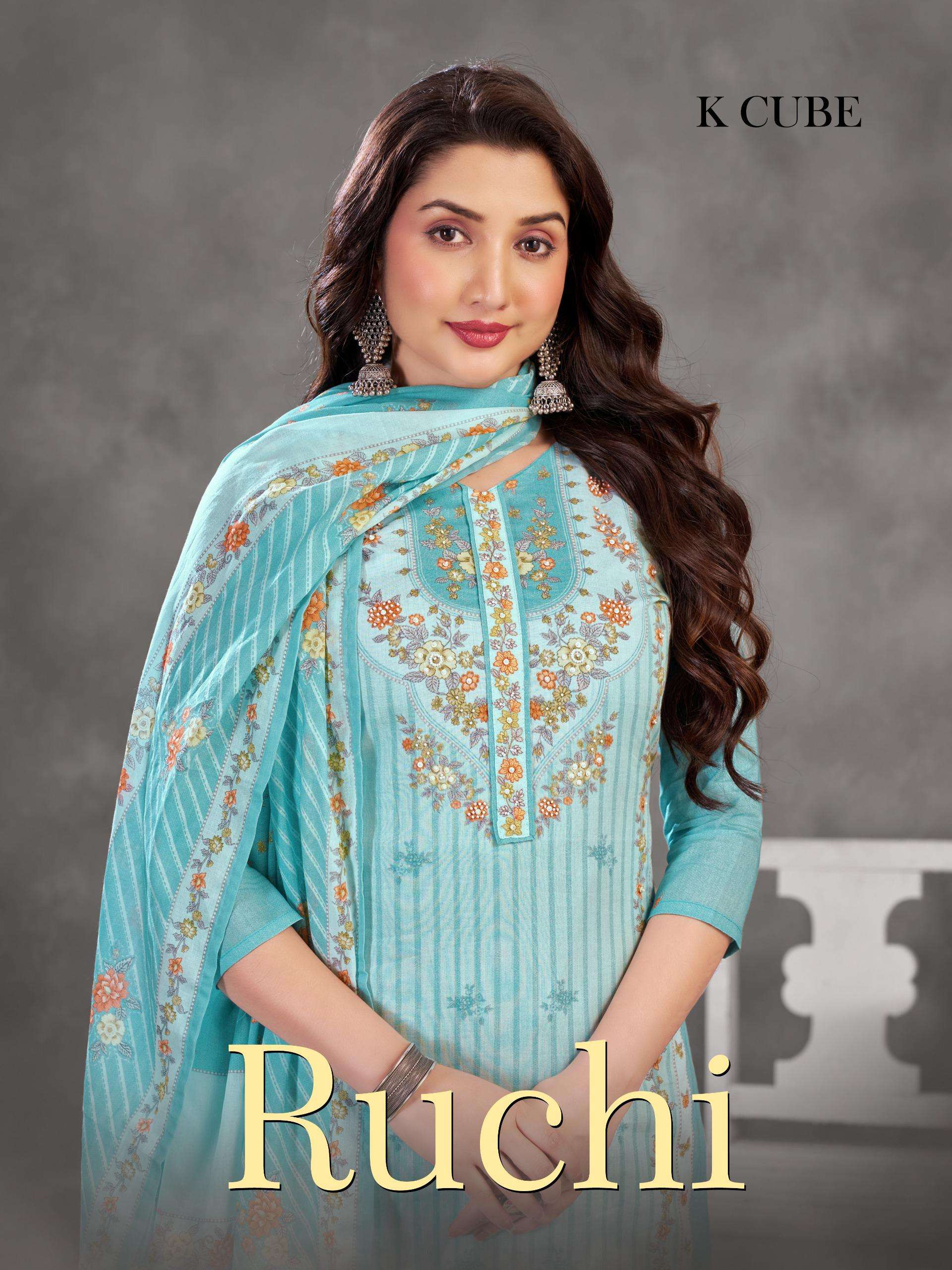 K CUBE RUCHI 1010 COTTON PRINTED SALWAR SUIT COLLECTION
