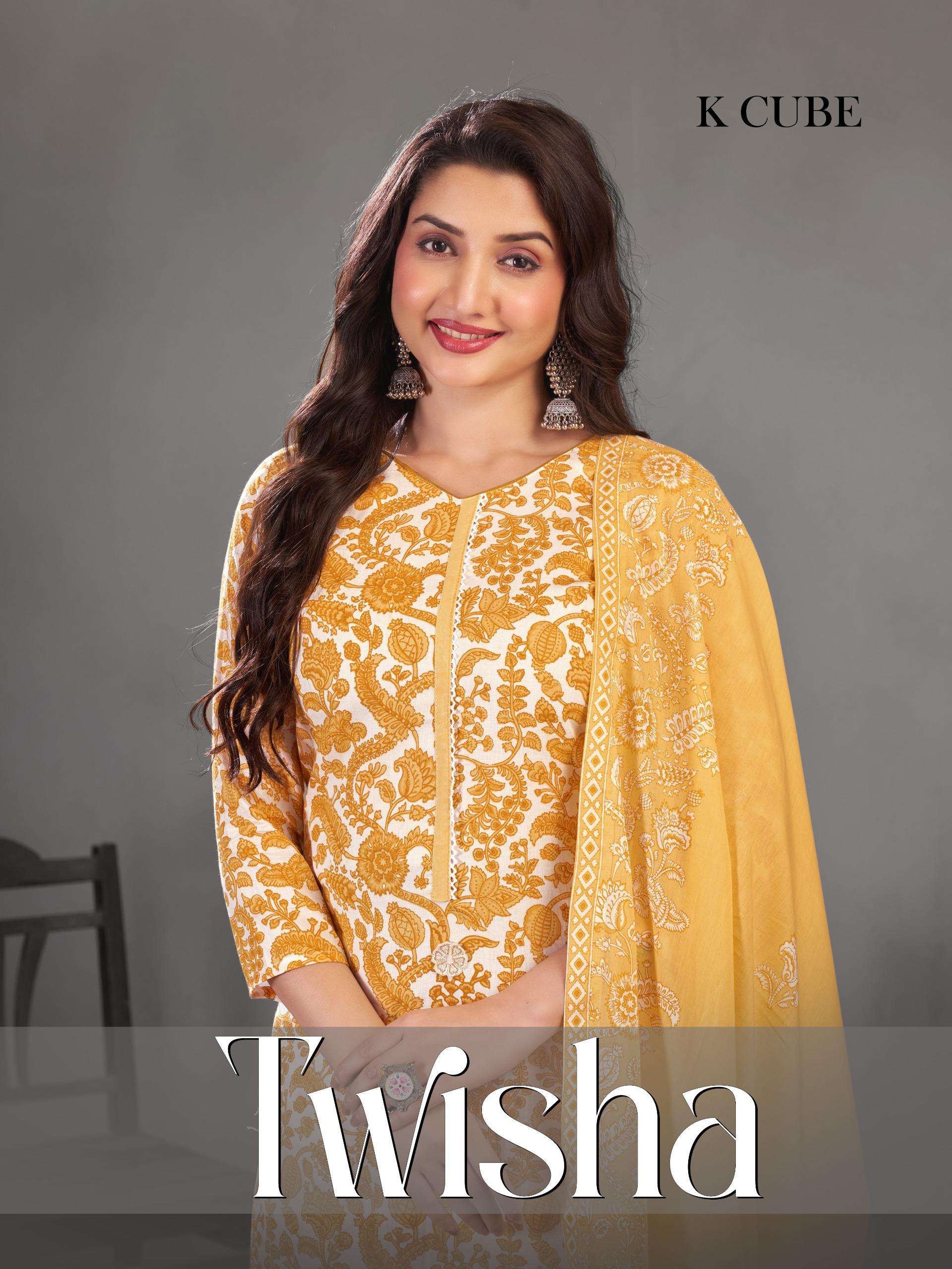 K CUBE TWISHA 1015 PREMIUM COTTON PRINTED SALWAR KAMEEZ RESELLER