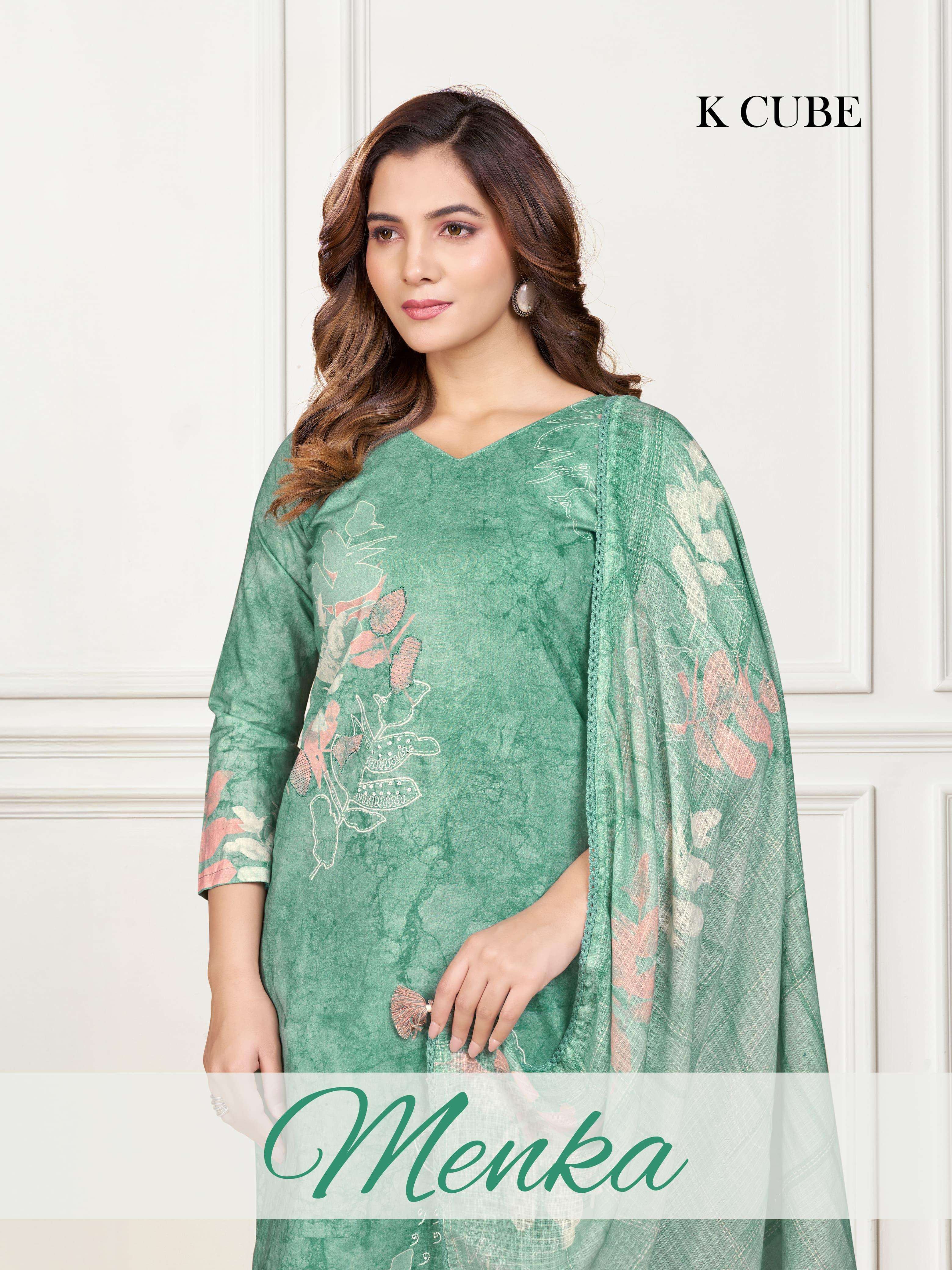 K MENKA 1014 BRAND MATERIAL COTTON LADIES SUIT RESELLER AT ONLINE