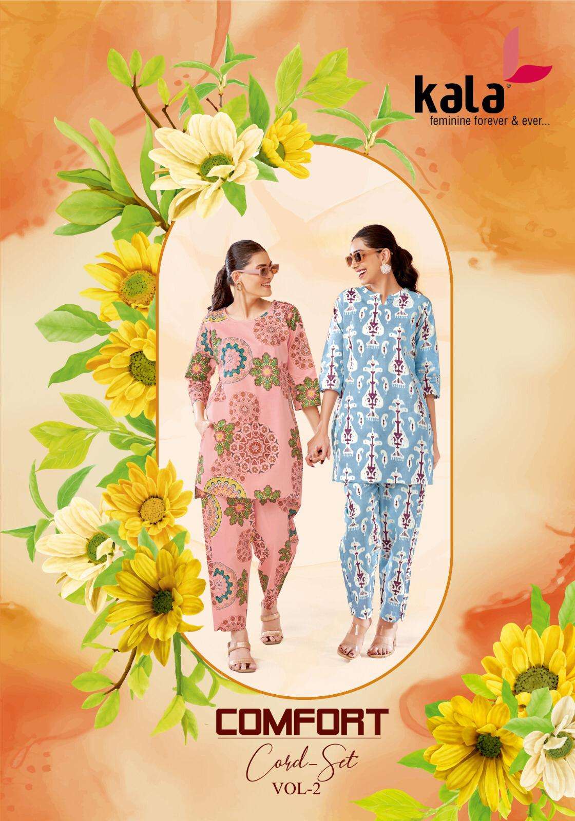 KALA COMFORT VOL 2 TREND COTTON CORD SET FOR WOMEN COLLECTION SURAT 