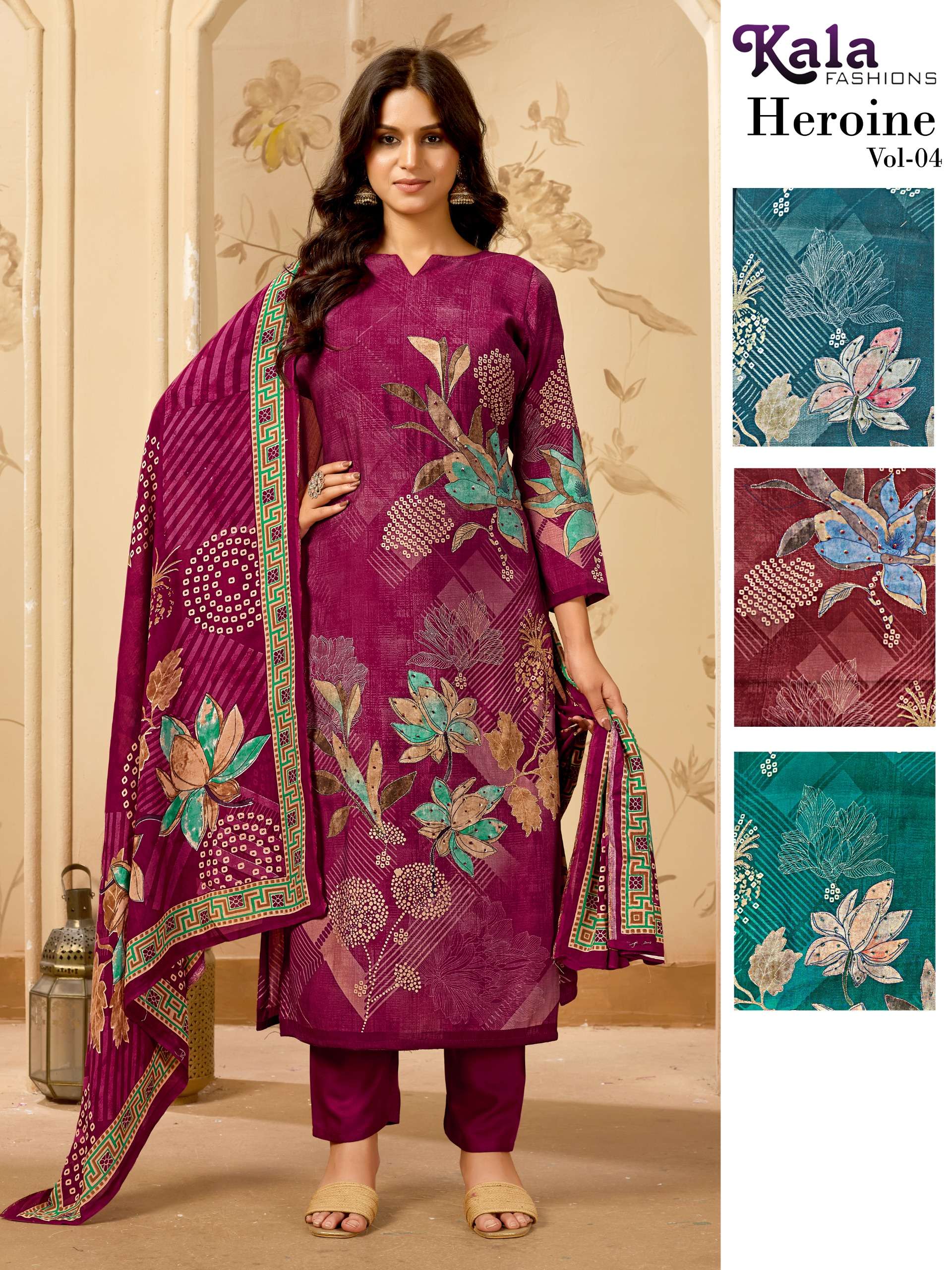 KALA FASHION HAROINE PARTY WEAR SILK FABRIC CLOTHES WOMEN SUPPLIER ONLINE