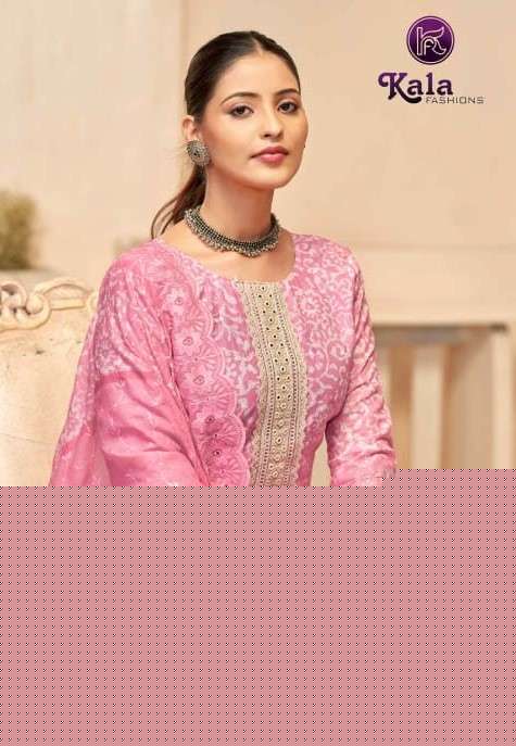 KALA FASHION SAKSHI CHIKANKARI FABRIC READYMADE SUIT FOR LADIES  DEALER