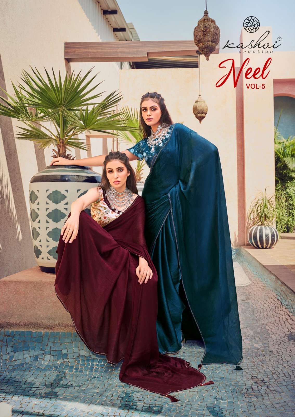 KASHVI CREATION NEEL VOL 5 BRANDED MULTICOLOR SAREE FOR FESTIVAL WEAR SUPPLIER