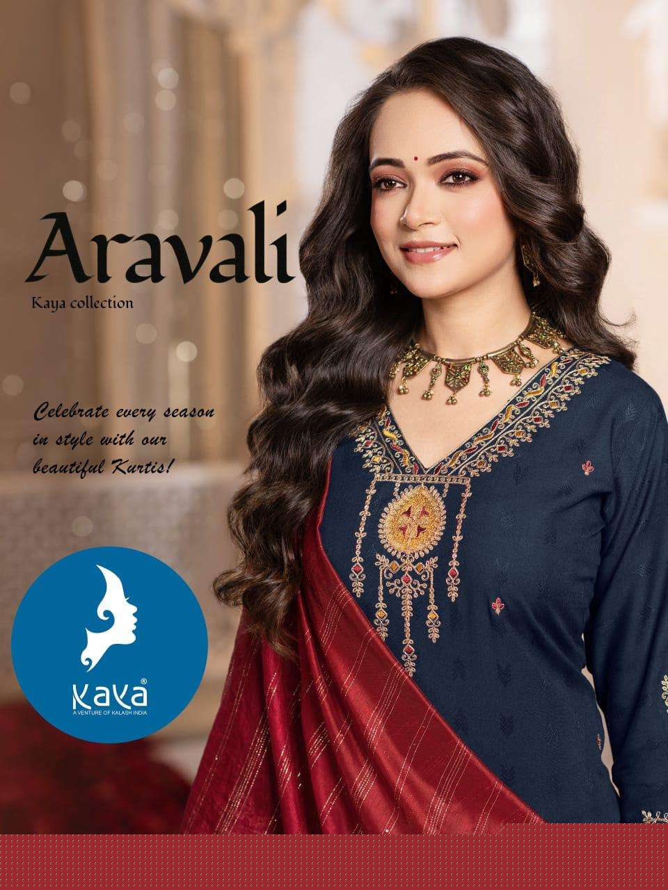 KAYA KURTI ARAVALI SHADI CLOTHES LADIES STITCHED WORK SUIT 