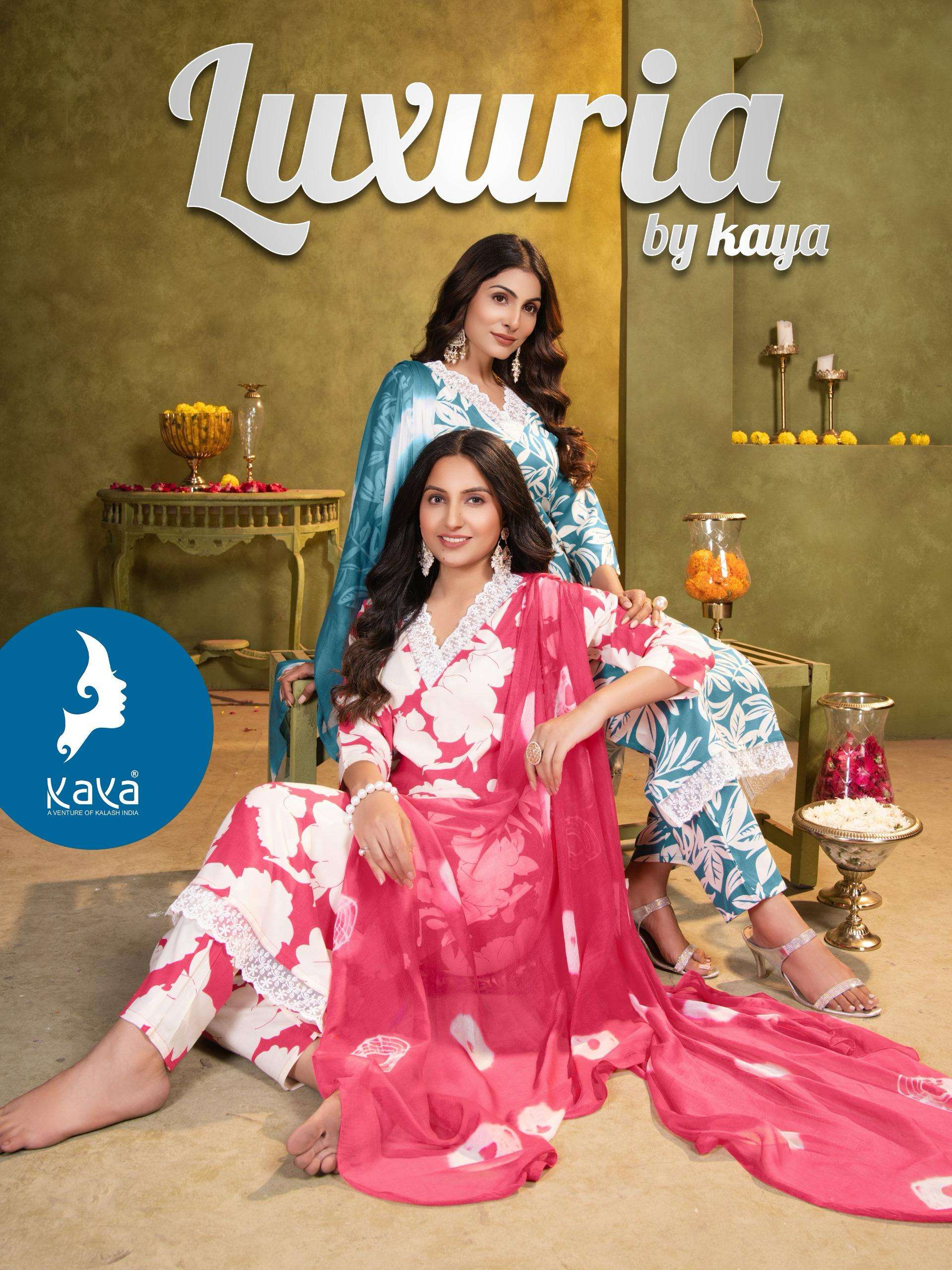 KAYA KURTI LUXURIA INDIAN BRANDED LADIES SUIT COLLECTION RESELLER SURAT SHOP 