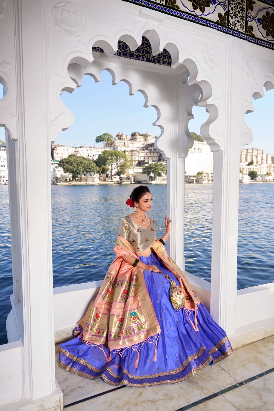 KEERTHNA LNB 2006 VICHITRA SILK ROYAL PAITHANI DESIGN LEHENGA CHLI