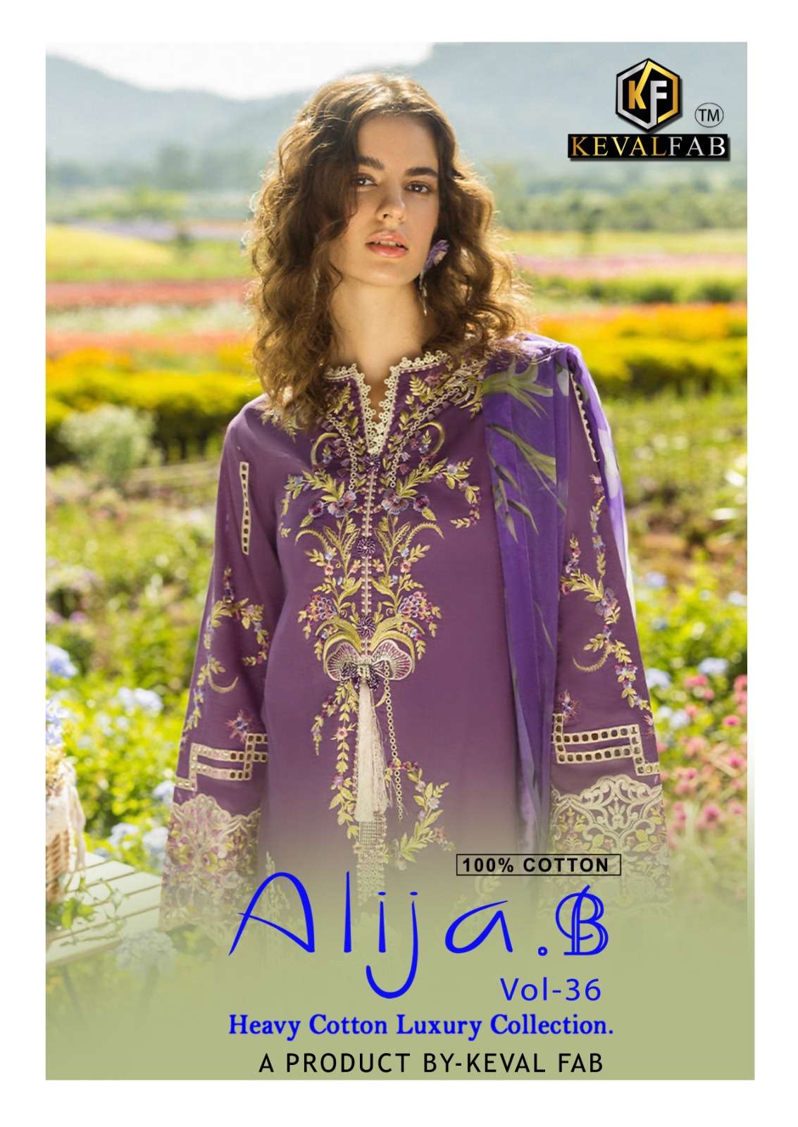 KEVAL FAB ALIJA.B VOL 36 BOUTIQUE PAKISTANI DESIGNER SUIT RESELLER SHOP