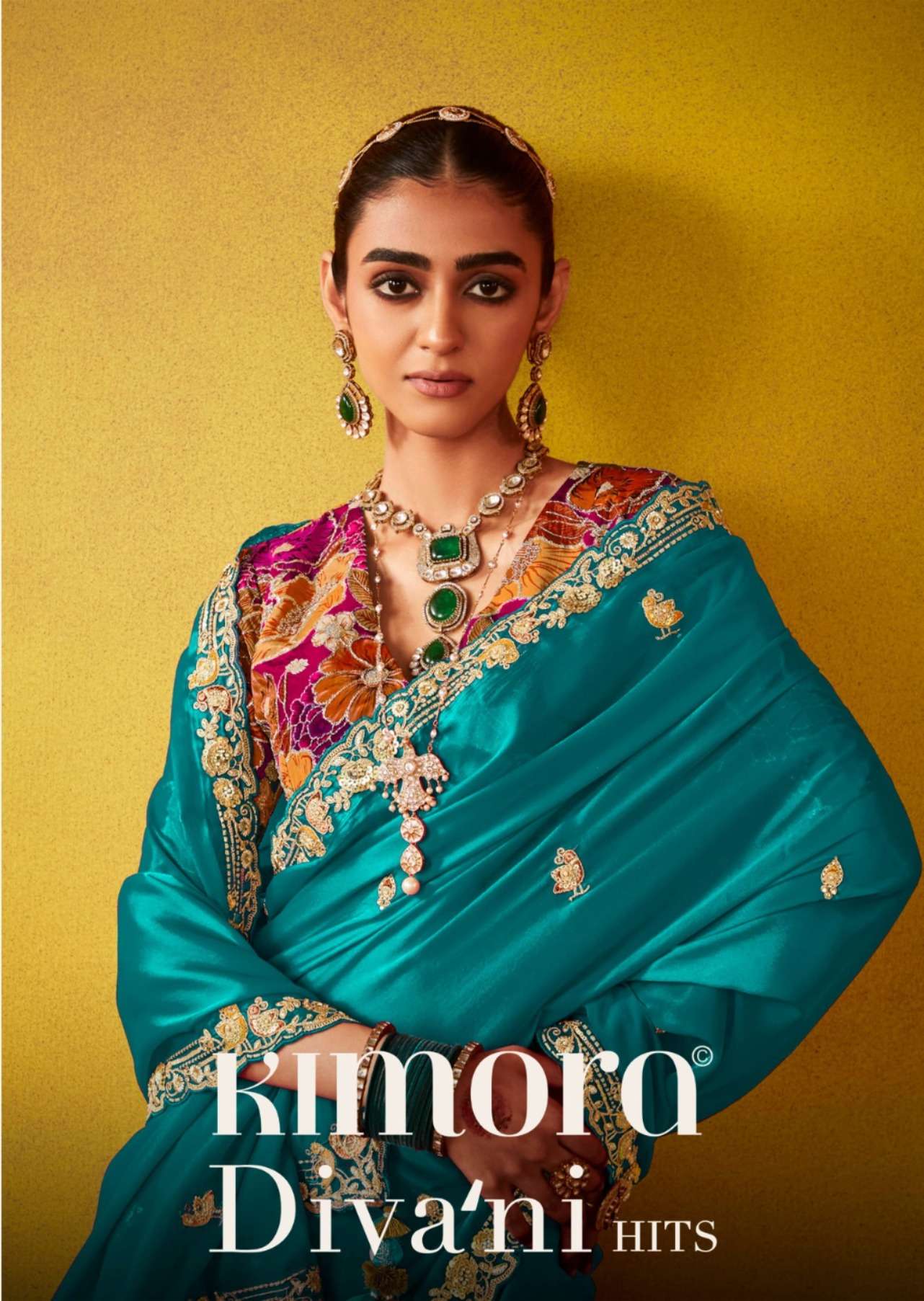 KIMORA FASHION DIVANI HITS TISSUE SILK FANCY LOOK SAREE 