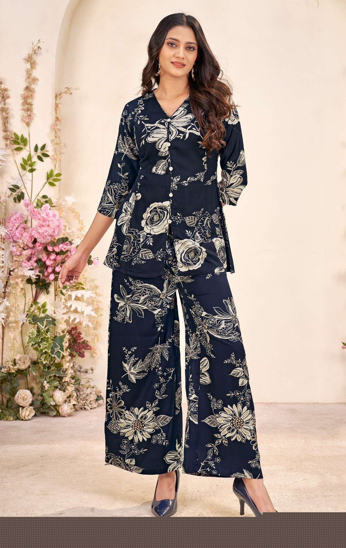 LADIES FLAVOUR 3232 & 3233 DISCHARGE PRINT MODAL CORD SET WOMEN CLLOTH 