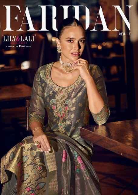 LILY & LALI FARIDAN 2 TREND SIMAR SILK DESIGN 3 PCS SUIT FOR LADIES DEALER